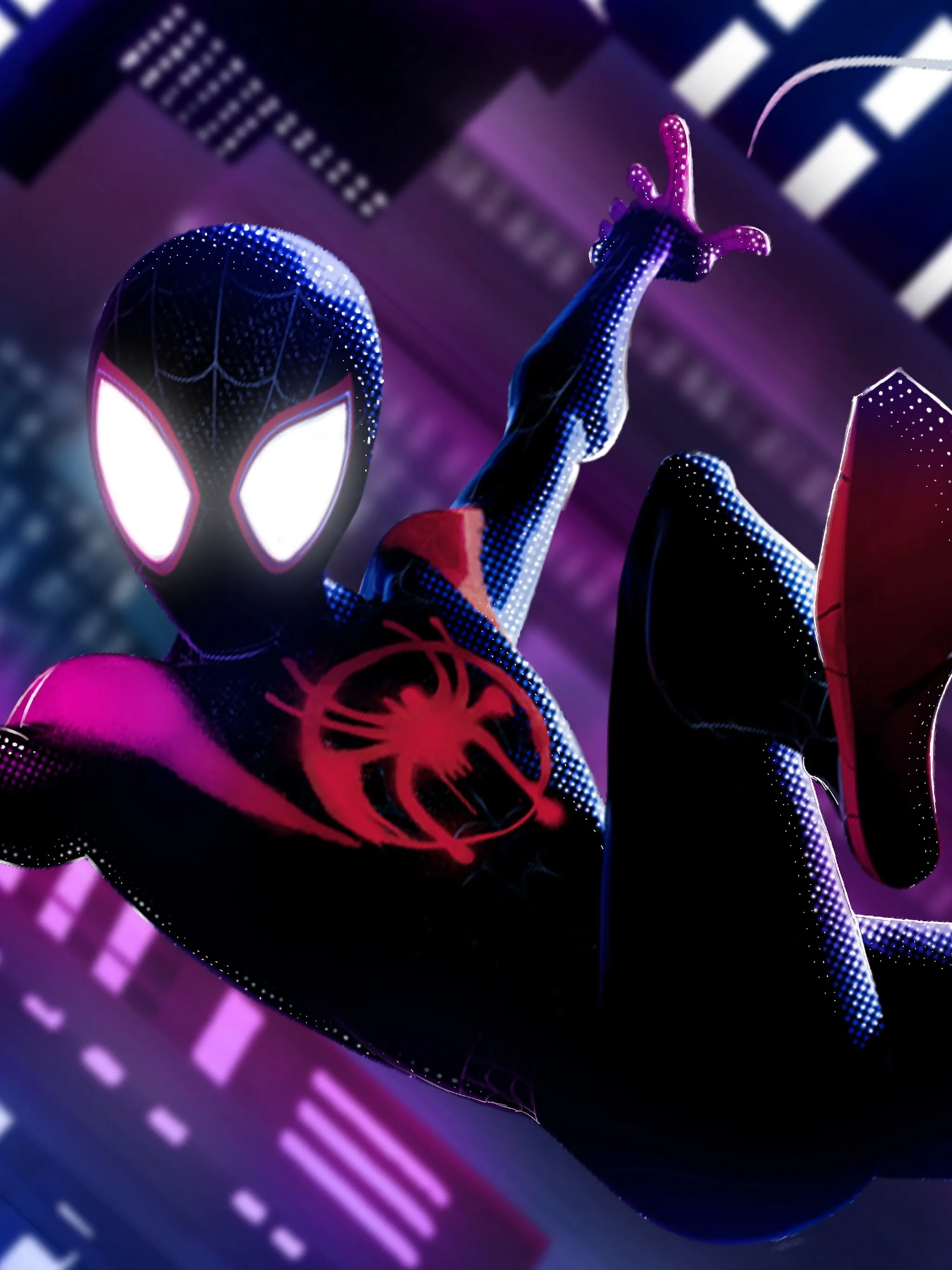 Stealth Spiderman Neon Mood HD Wallapaper