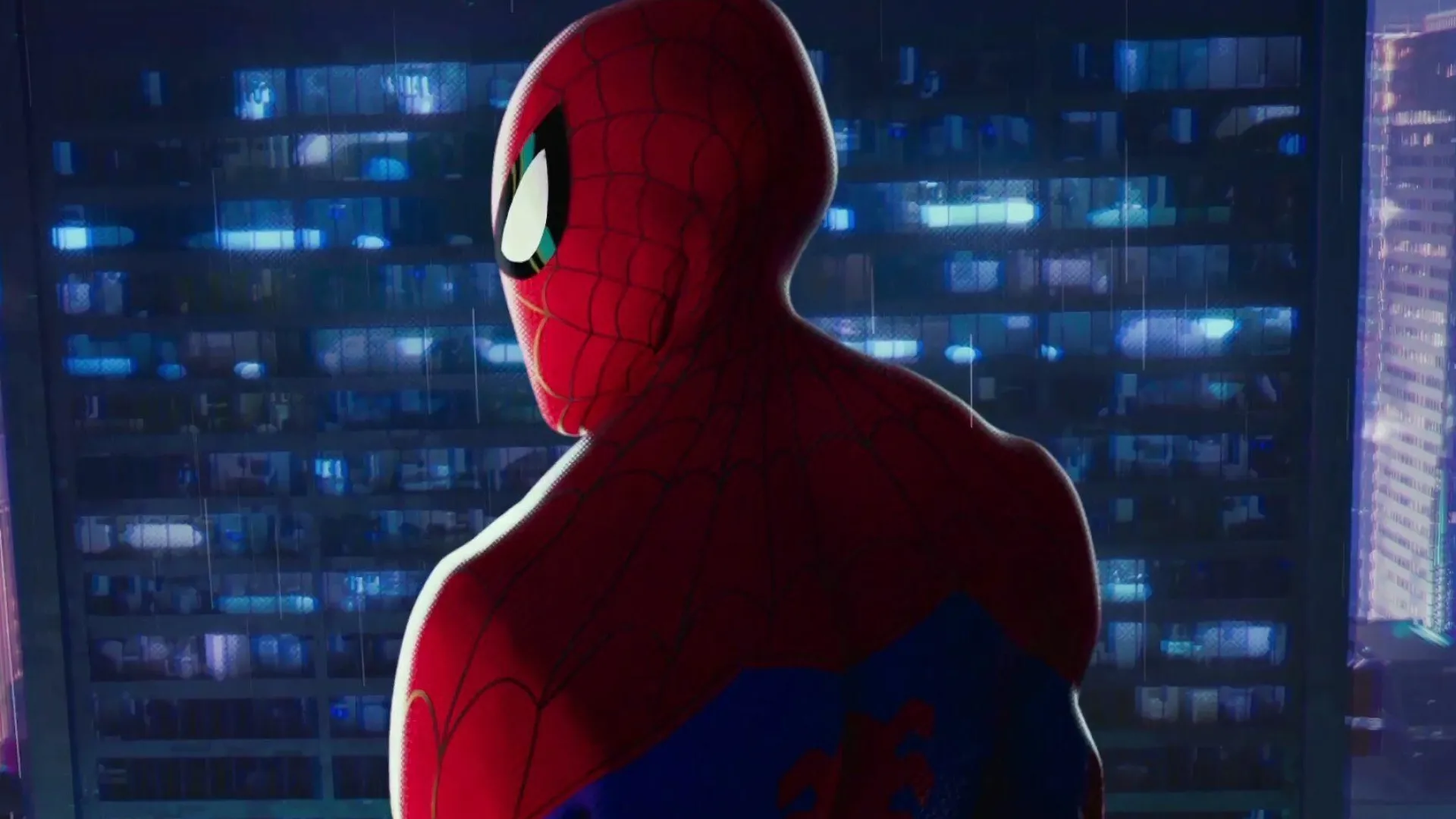 Urban Red Spiderman Standing Alone