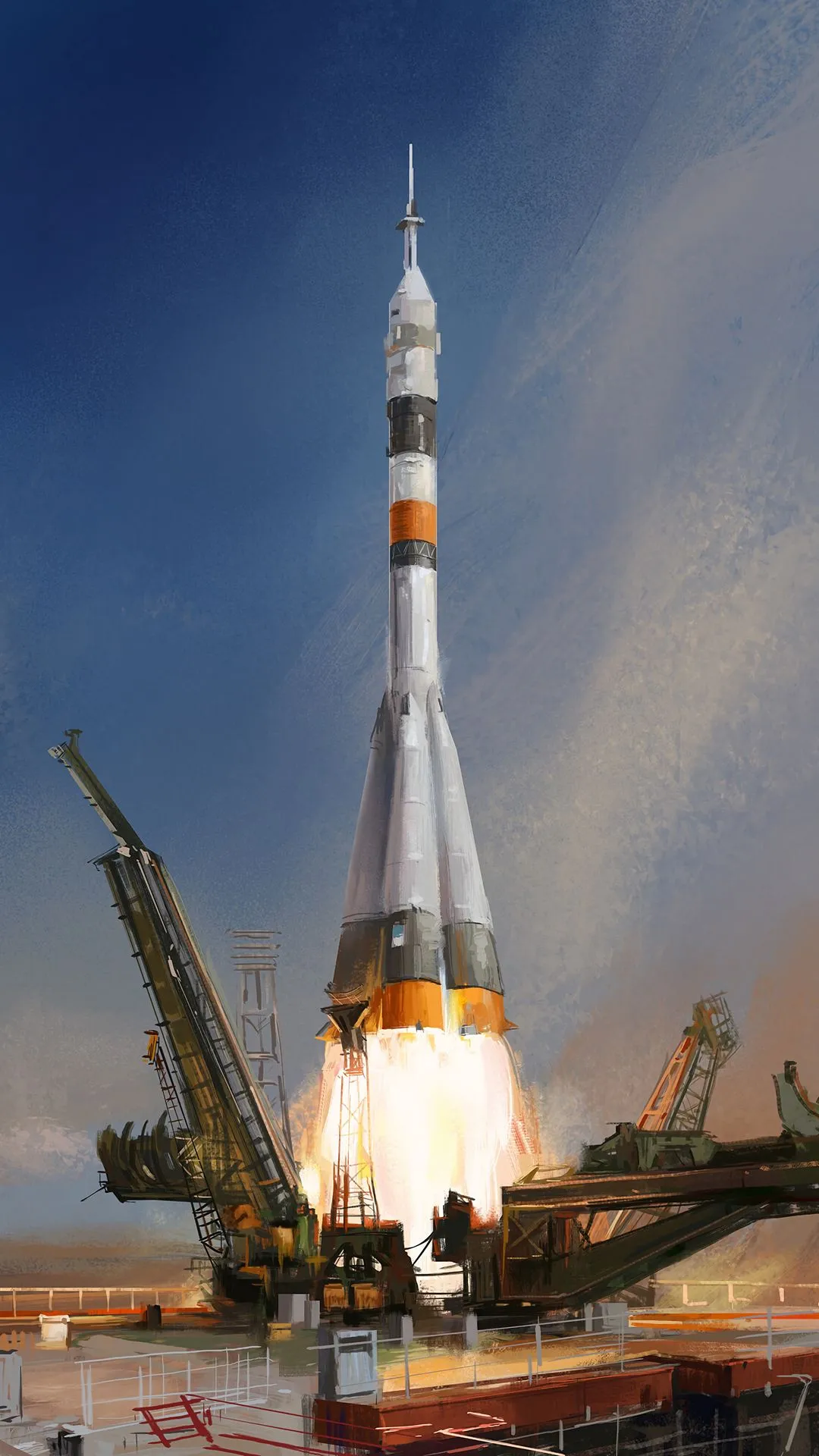 High resolution wallpapers of rocket launch at launchpad