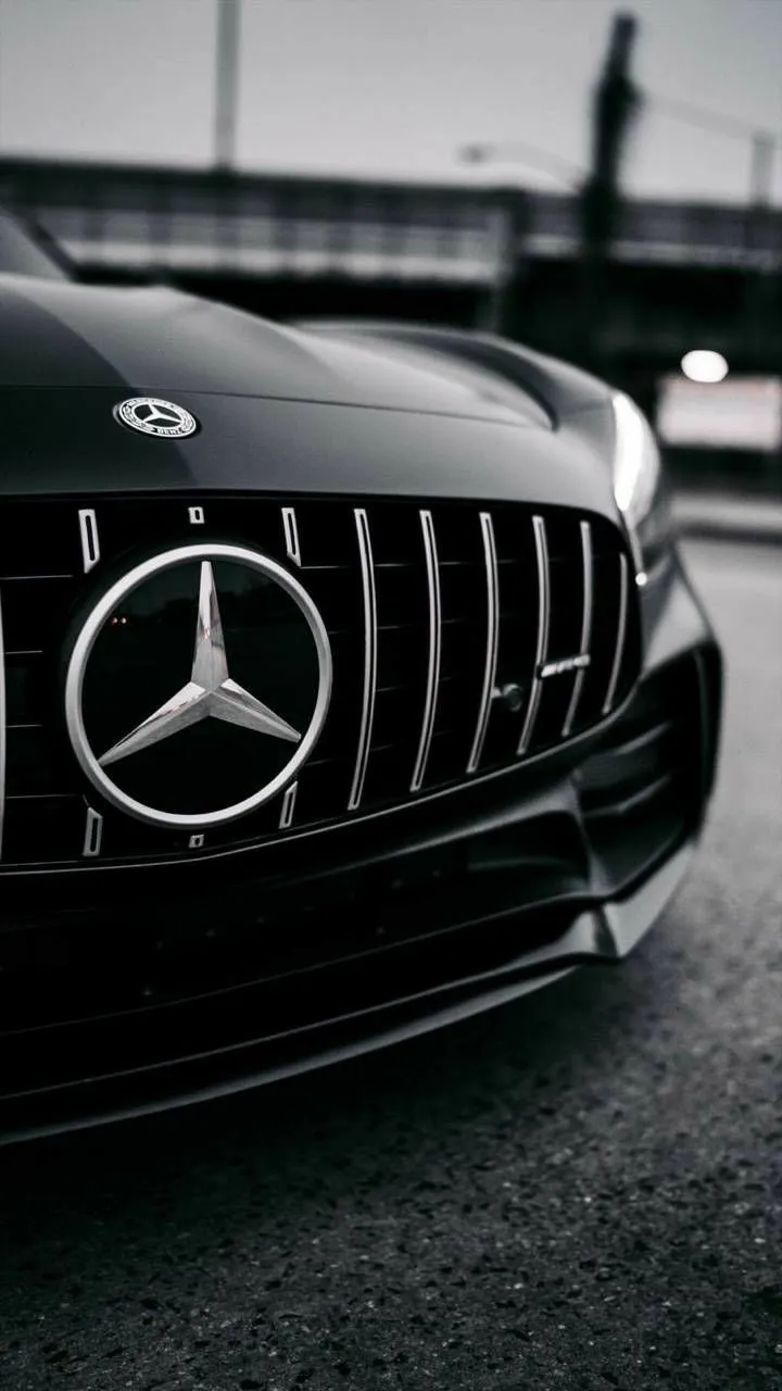Amazing Close Up of Mercedes Benz Front Grille and Emblem