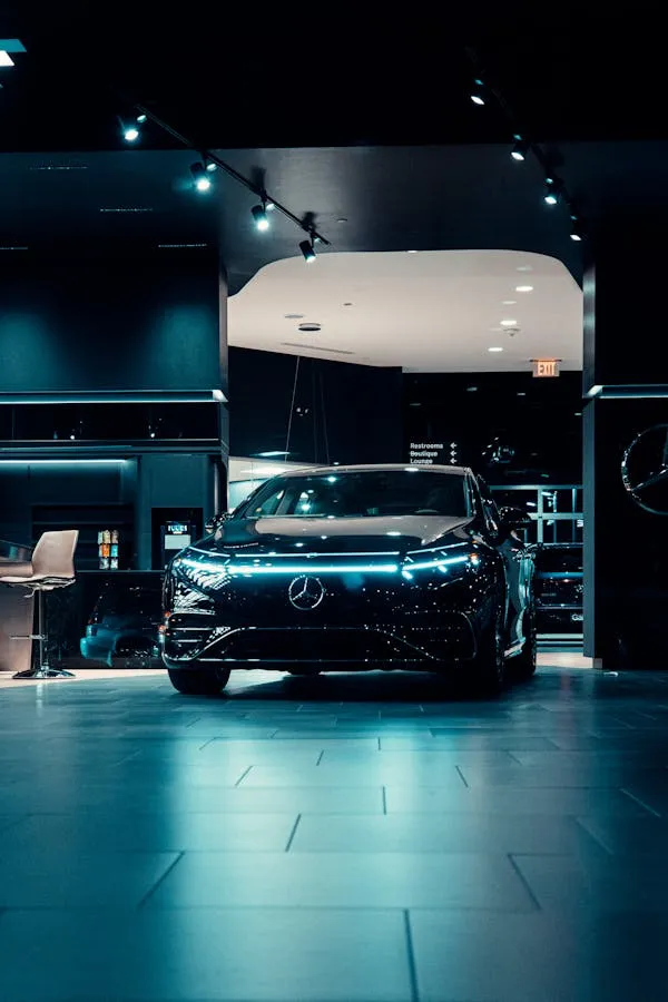 Amazing Mercedes Benz Displayed in Luxury Car Showroom