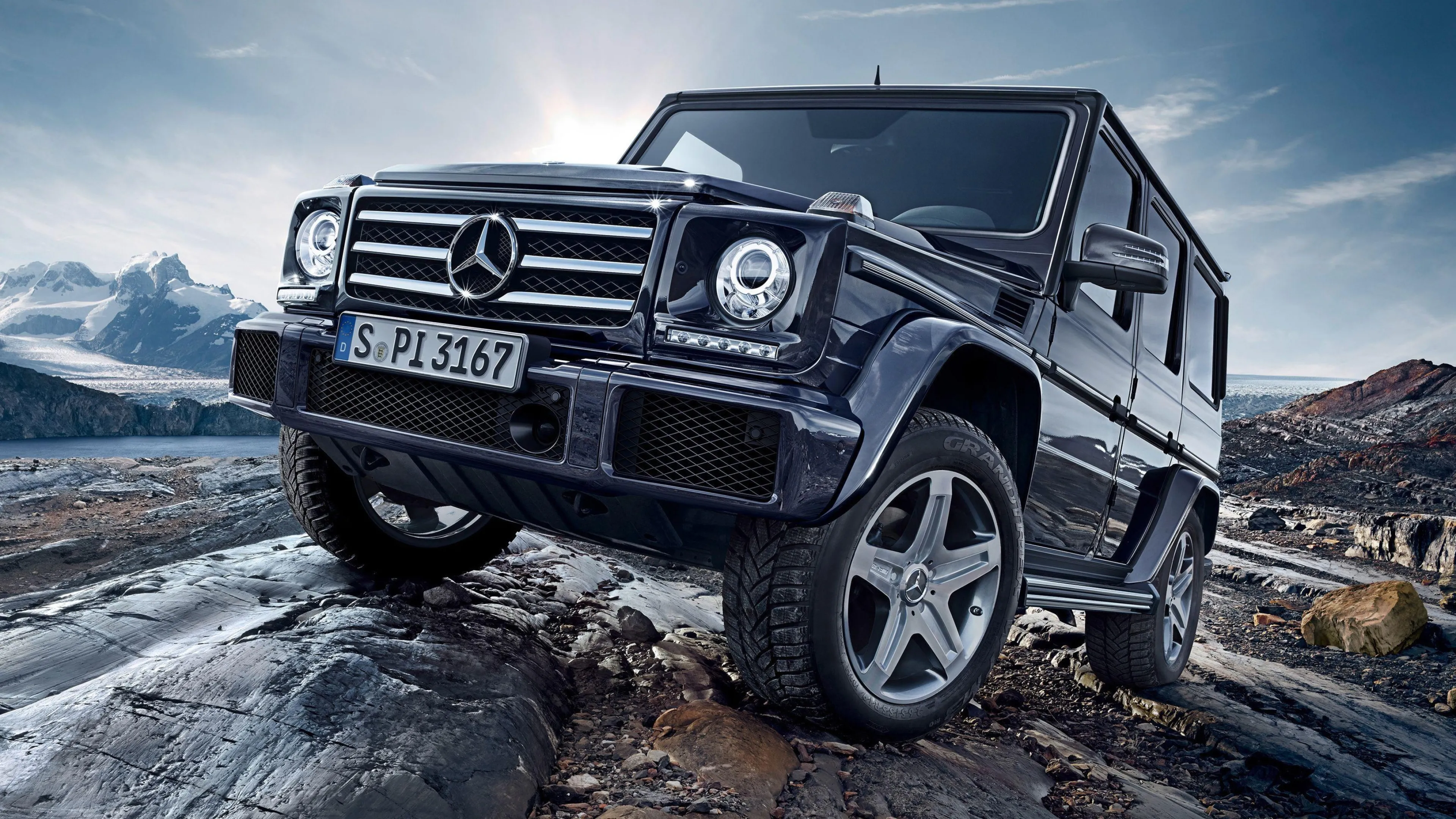 Black Mercedes Benz G Wagon on Rocky Mountain Trail