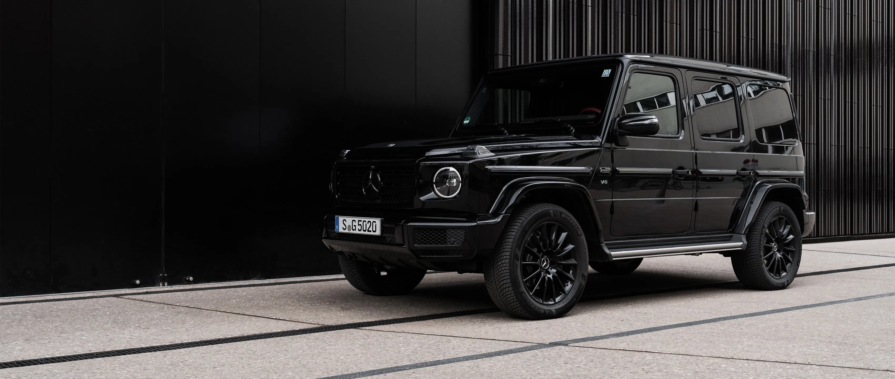 Black Mercedes G Wagon in Minimalist Backdrop Wallpaper