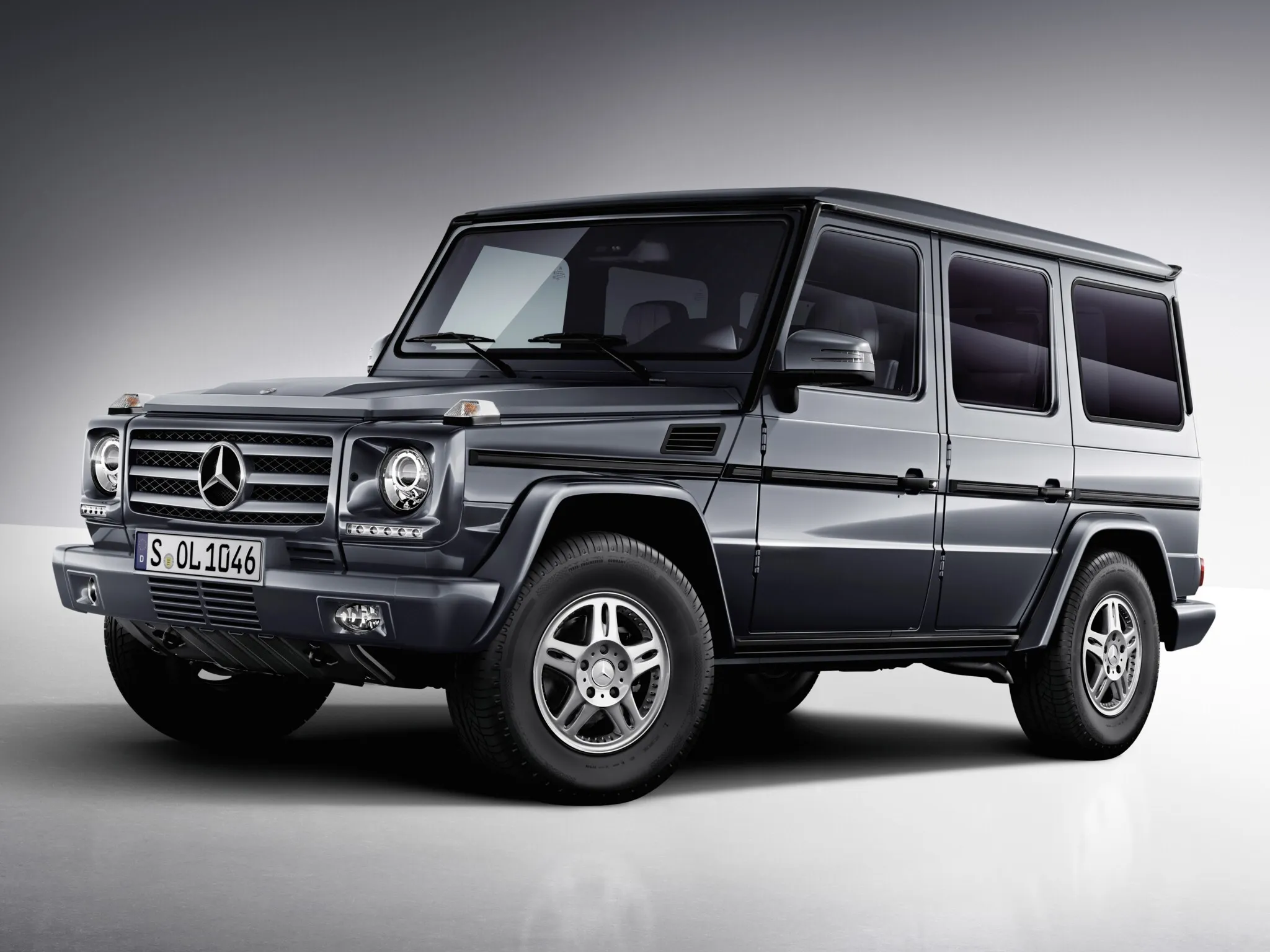 Black Mercedes G Wagon SUV Parked In Studio free HD image