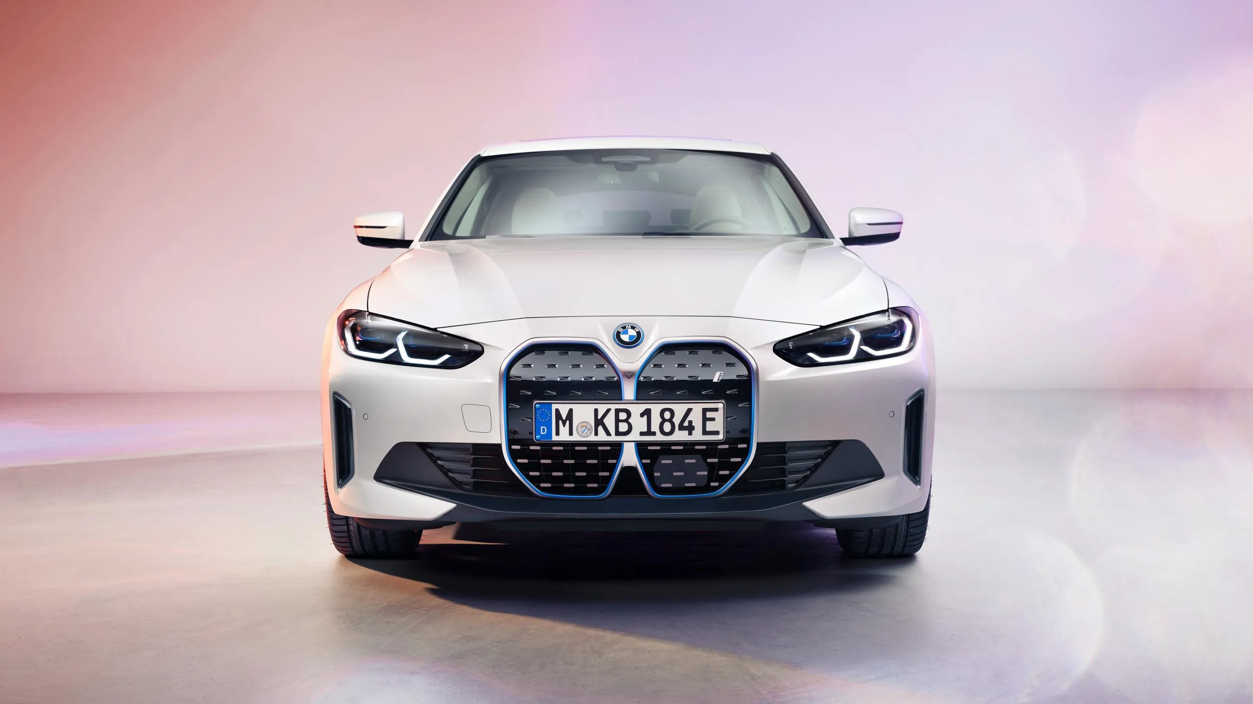 Bmw 3 Series with Sleek Front View on Studio Wallpaper