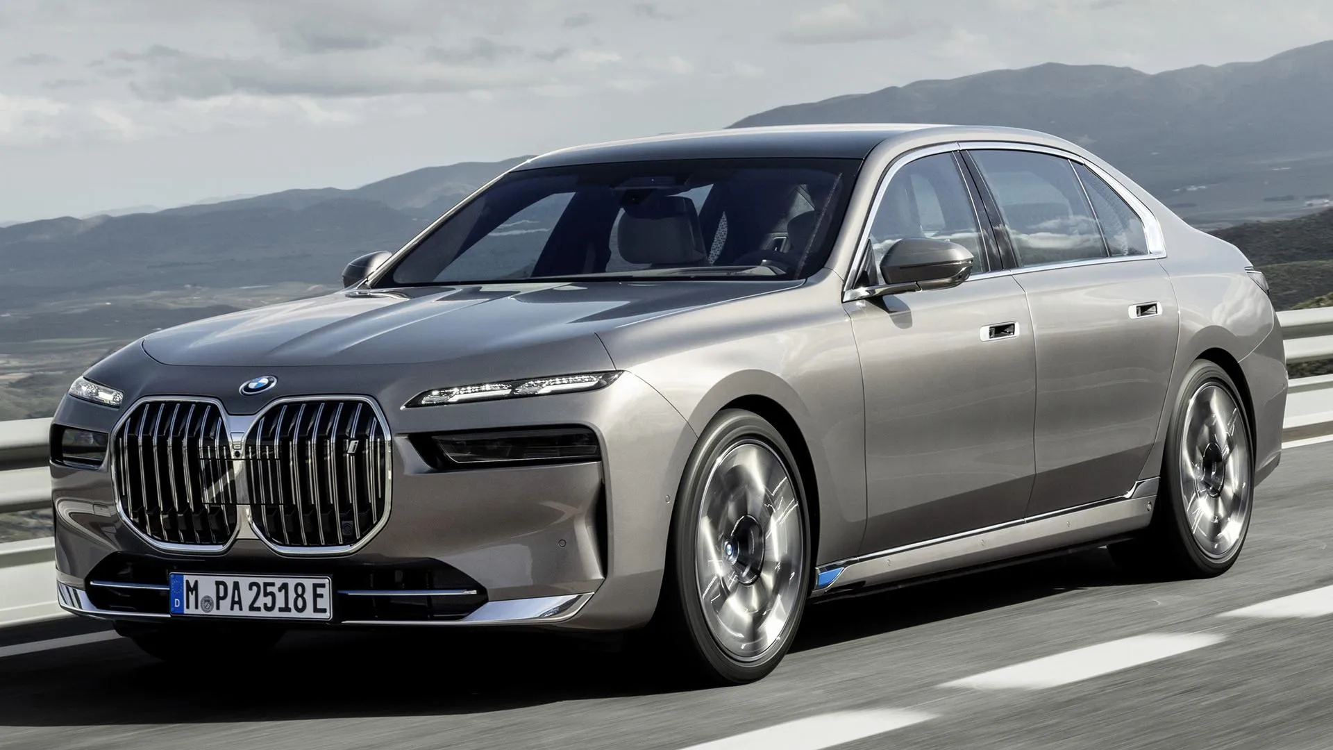 Bmw 7 Series Parked in an Industrial Setting with Modern Vibe