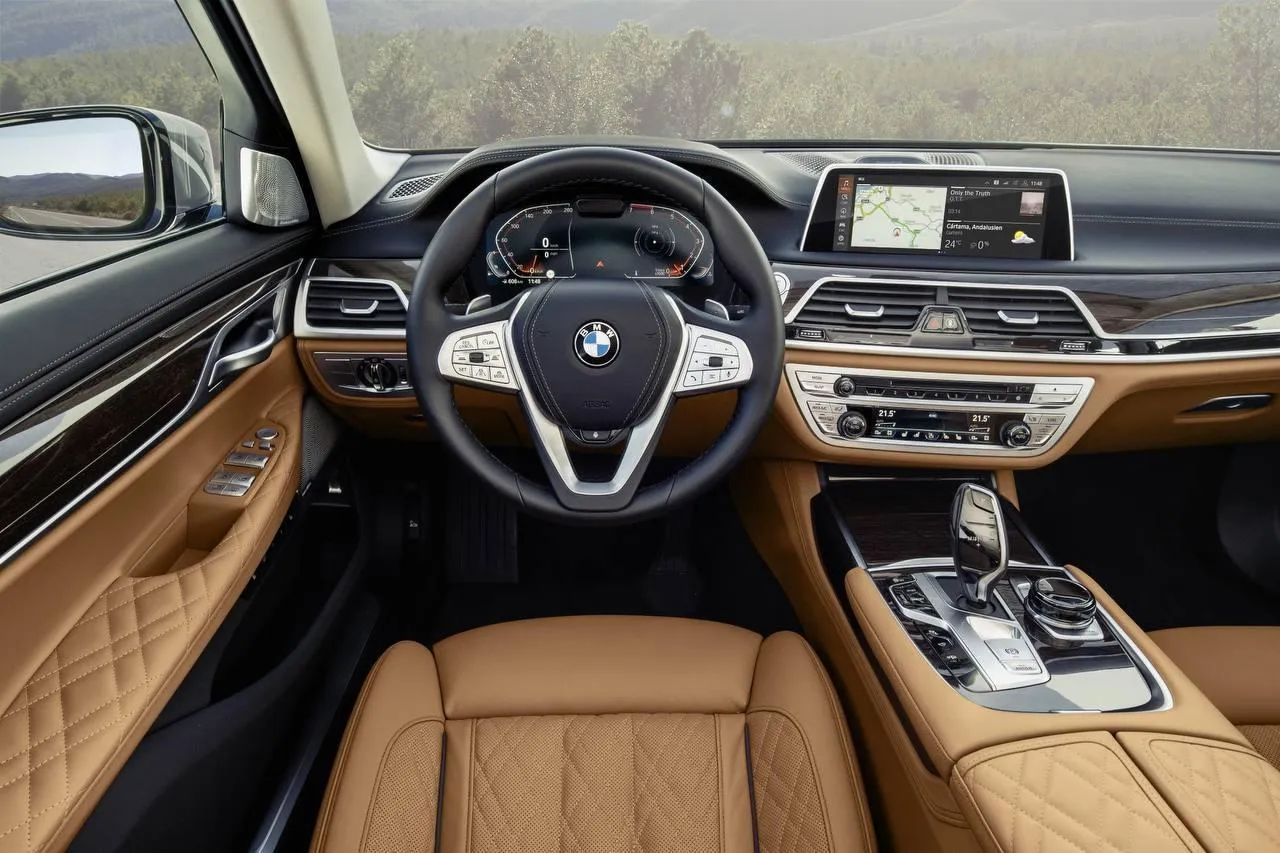 Bmw Car Interior Featuring Modern Dashboard and Steering Wheel