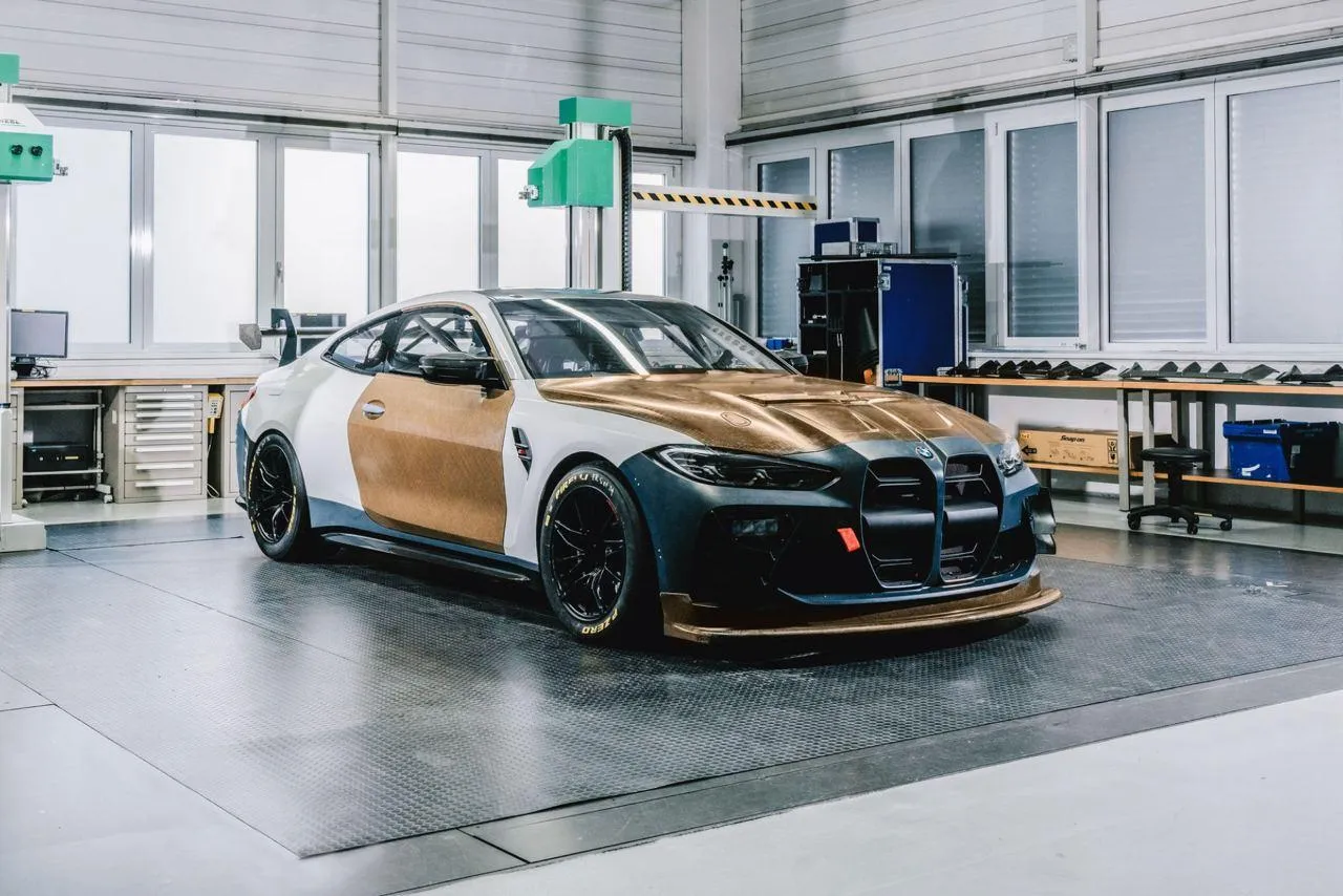 Bmw Car with Futuristic Design Displayed in a Modern Studio