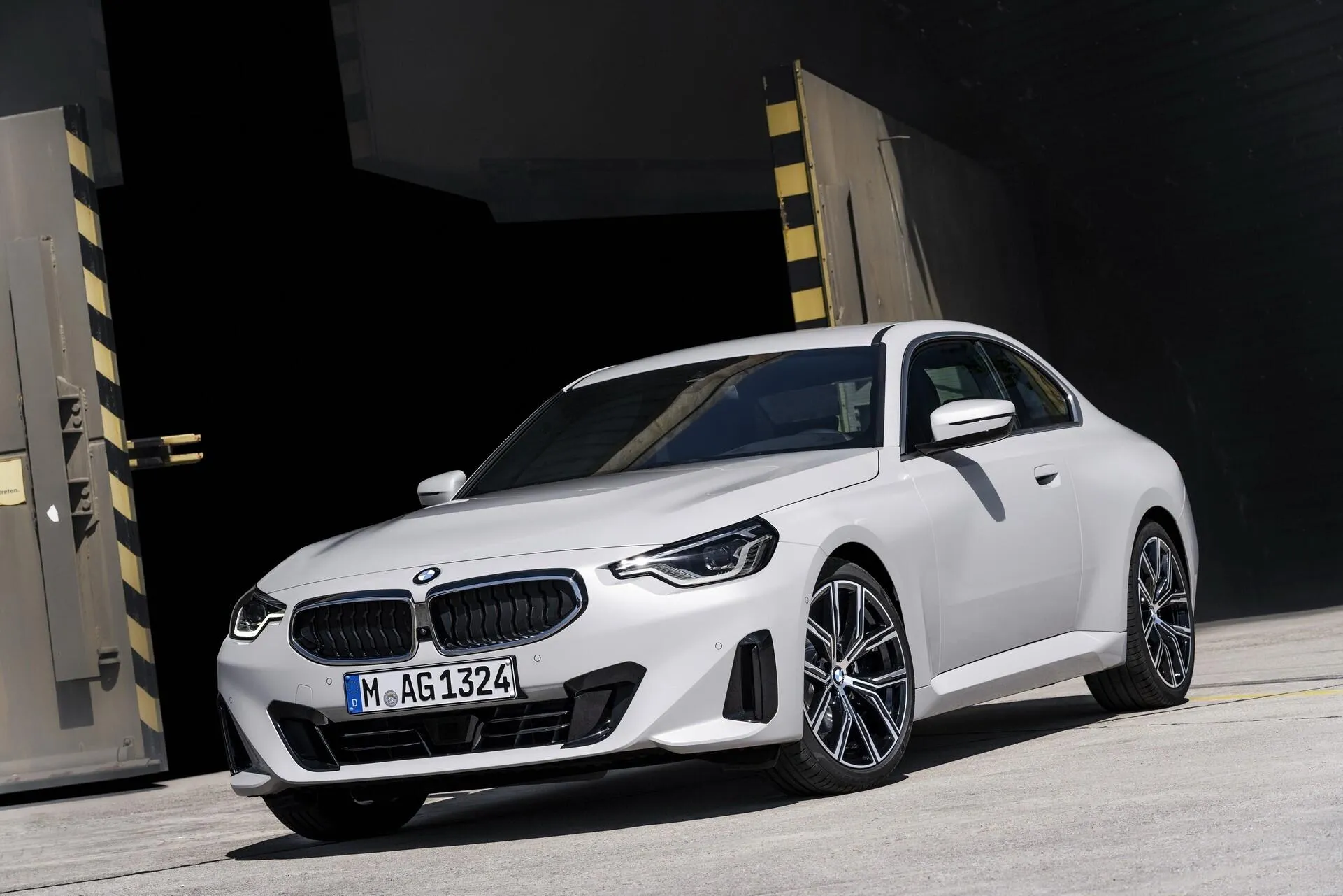 Bmw Coupe in a Dark Environment with Sharp Lines Image