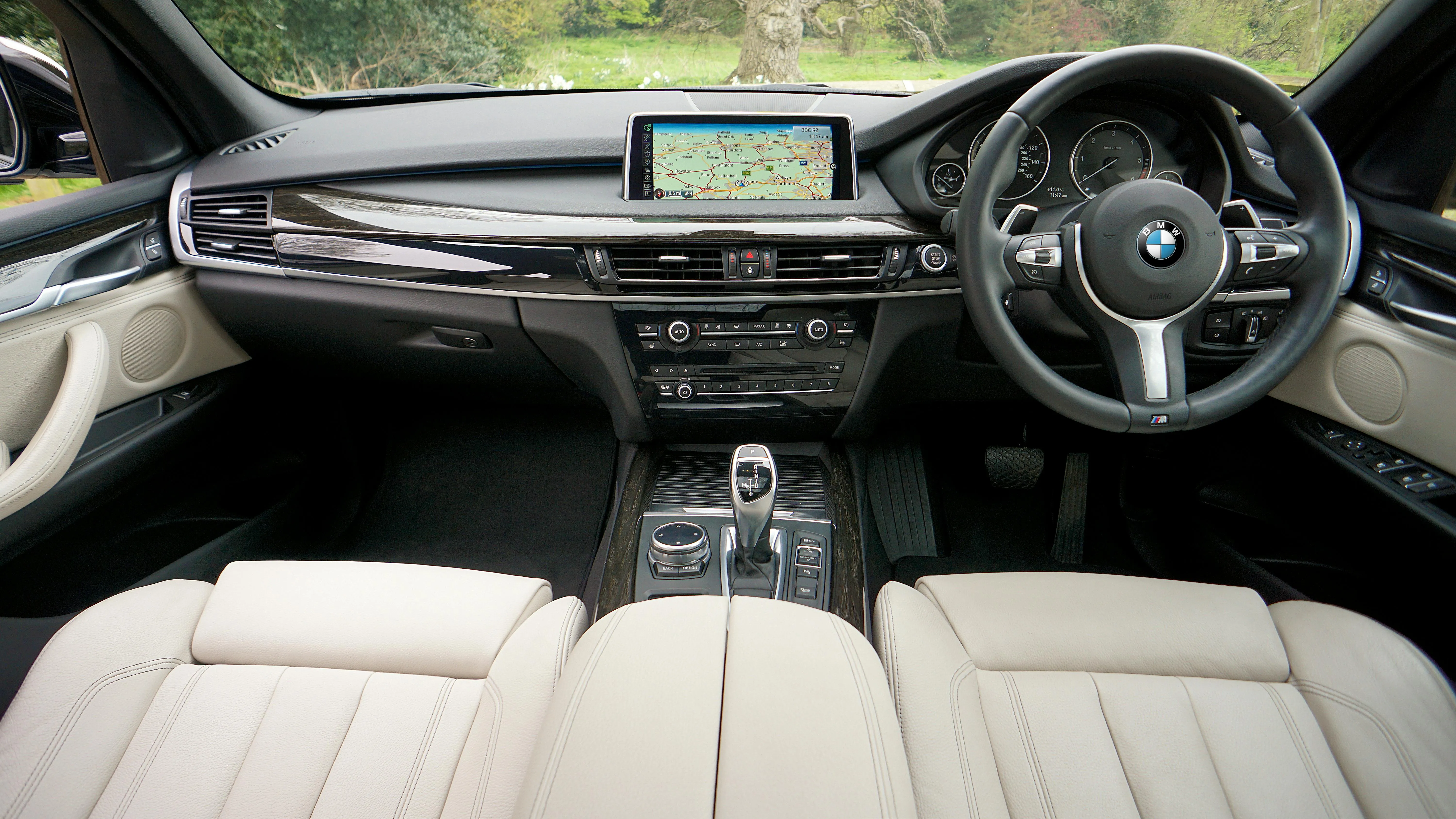 Bmw Dashboard and Interior with Steering Wheel View