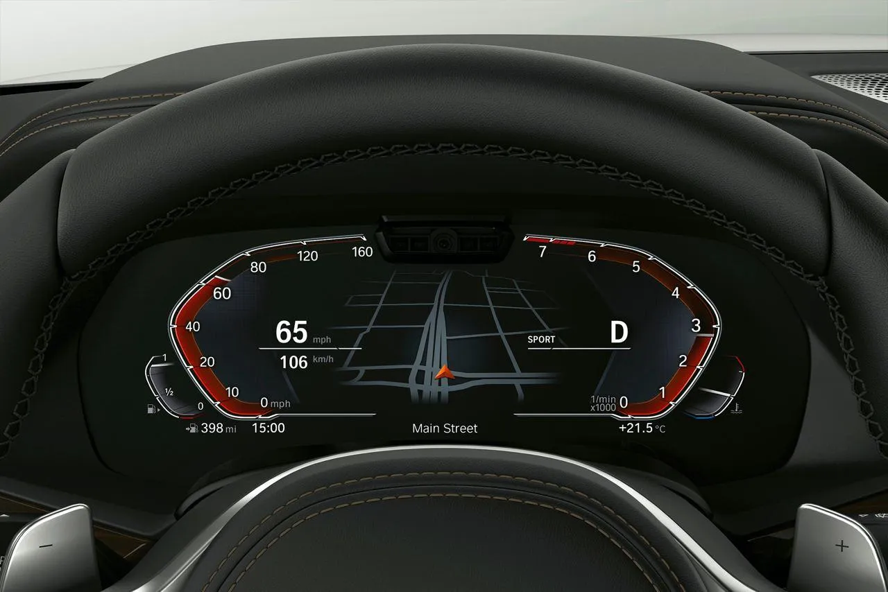 Bmw Digital Speedometer Display in Modern Dashboard