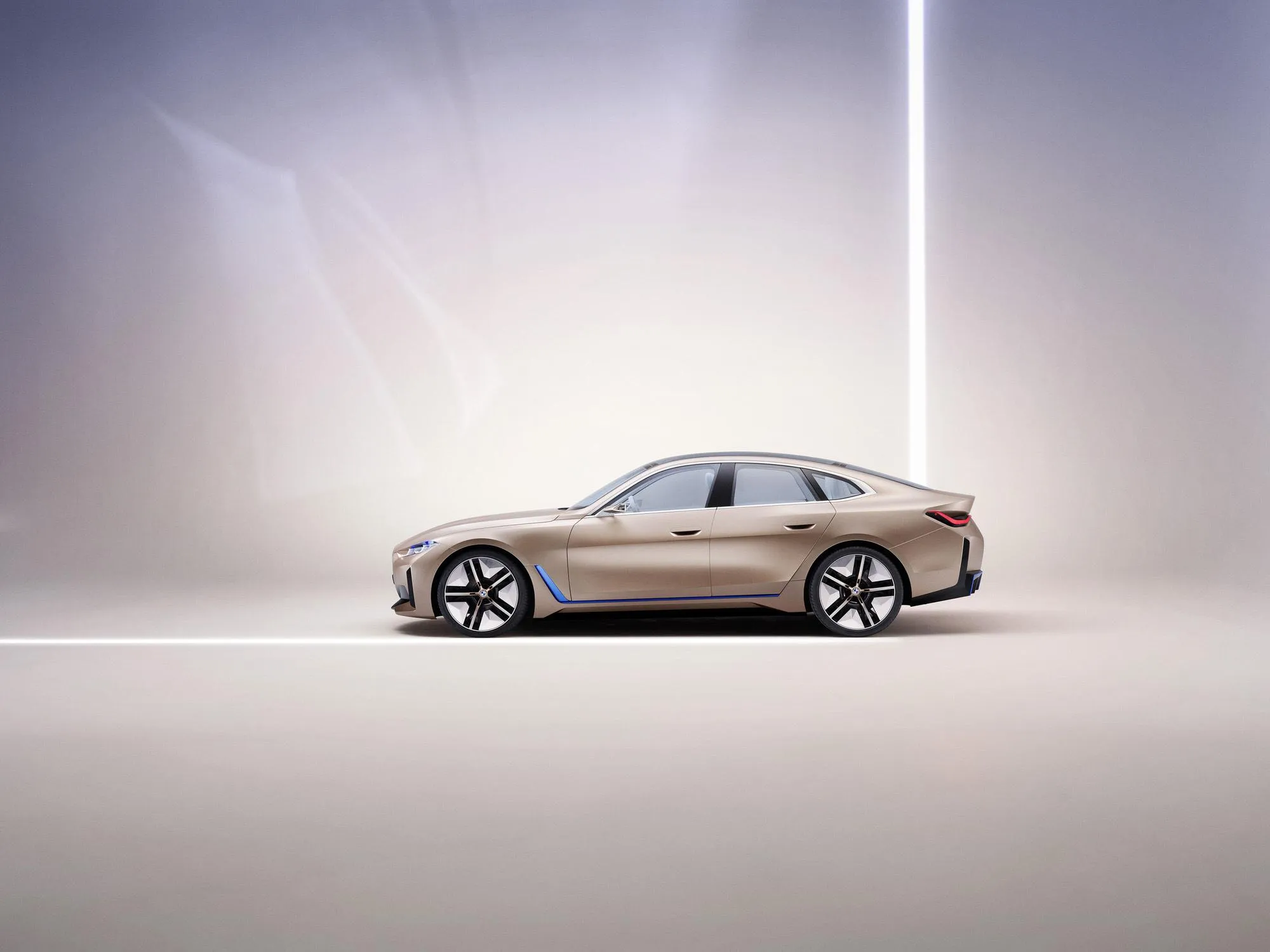 Bmw Electric Car with Sleek Design and Bright Lighting