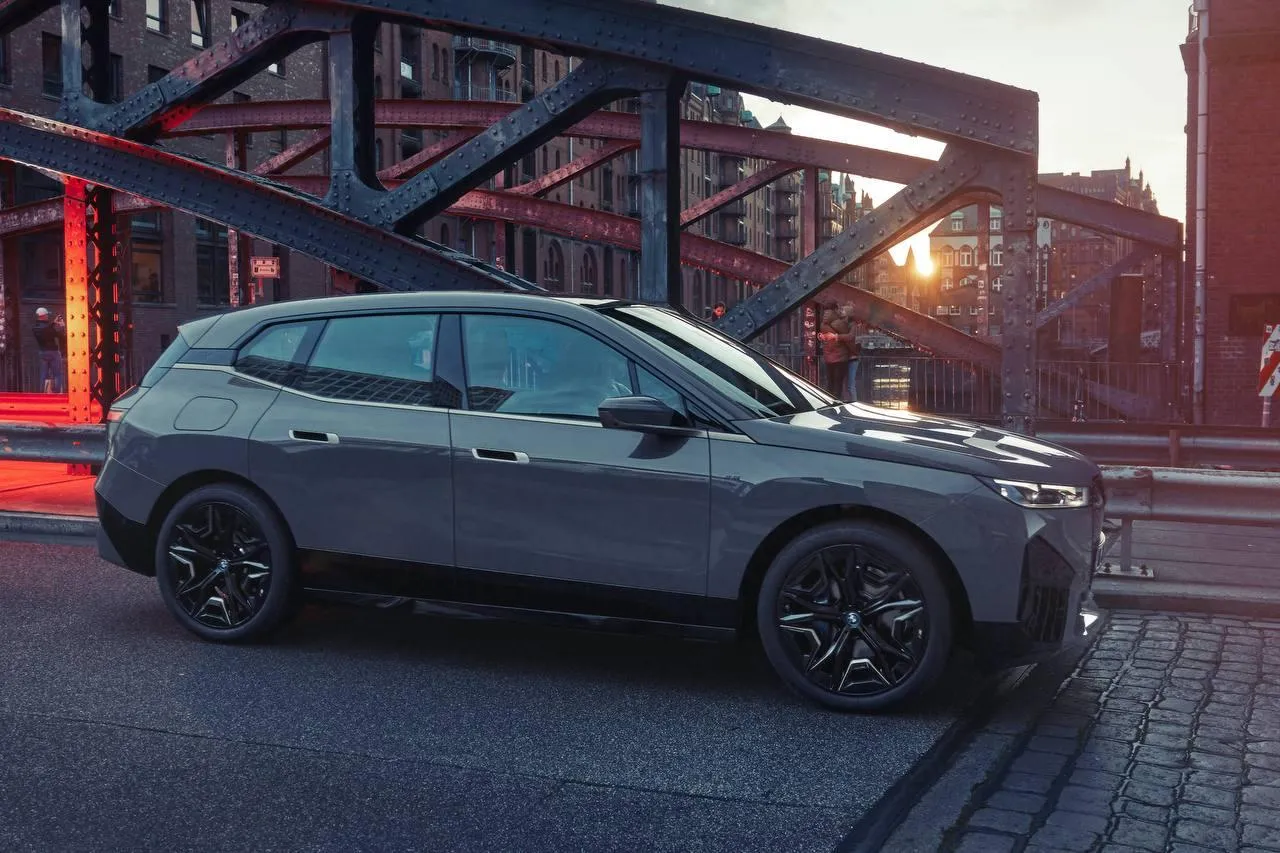 Bmw Electric Vehicle Parked on the City Streets Wallpaper