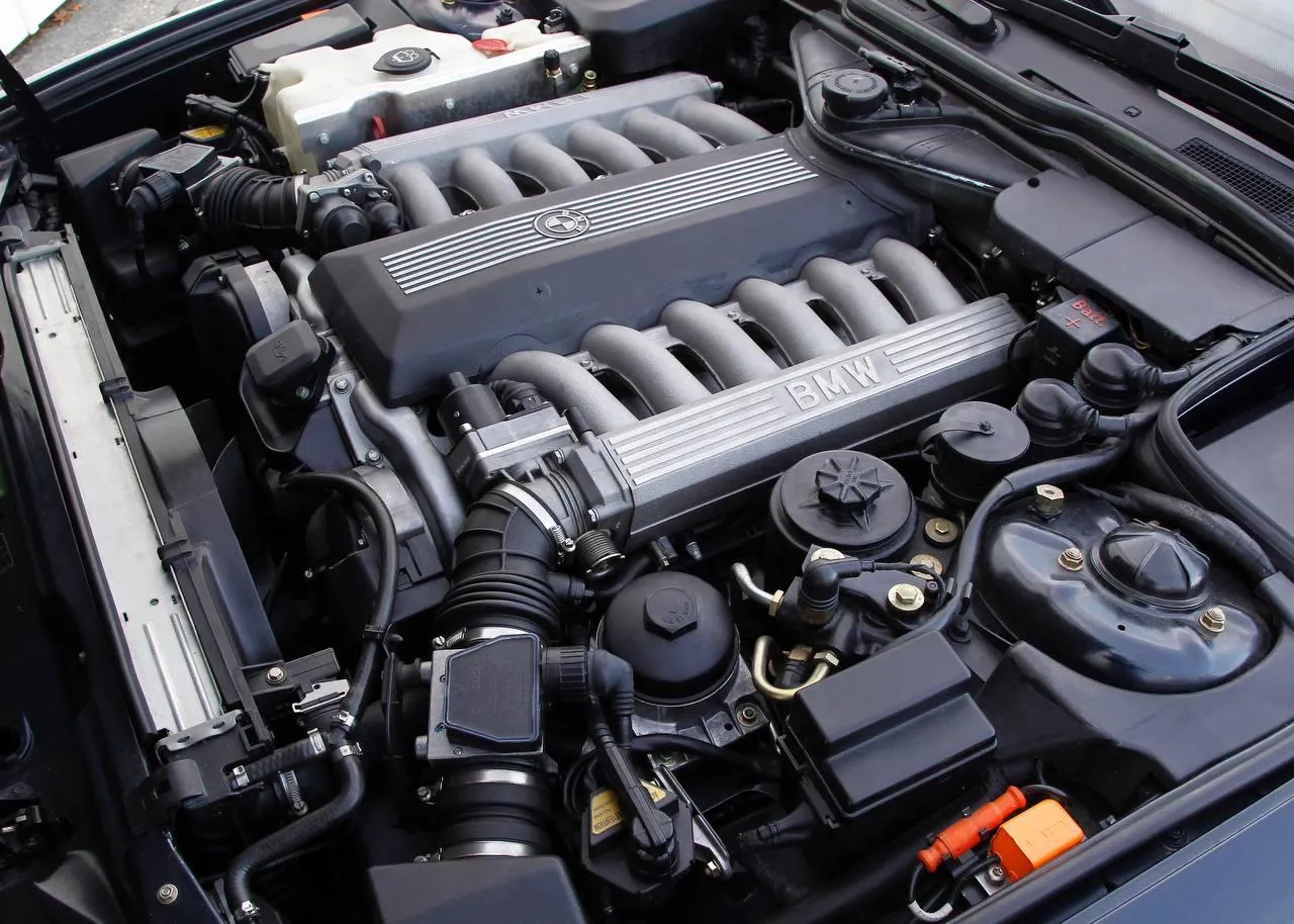 Bmw Engine Close Up Showing Detailed Components Image