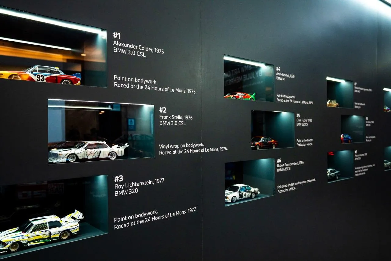 Bmw Exhibit Board Displaying Car Systems and Features