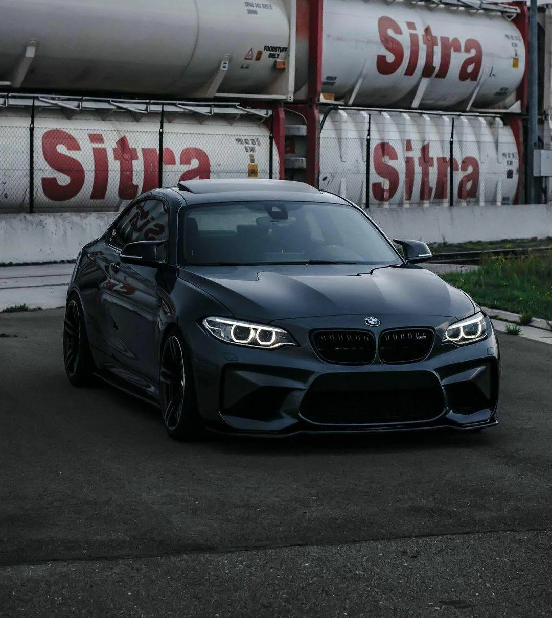 Bmw High-Performance Car on a Track with Motion Blur