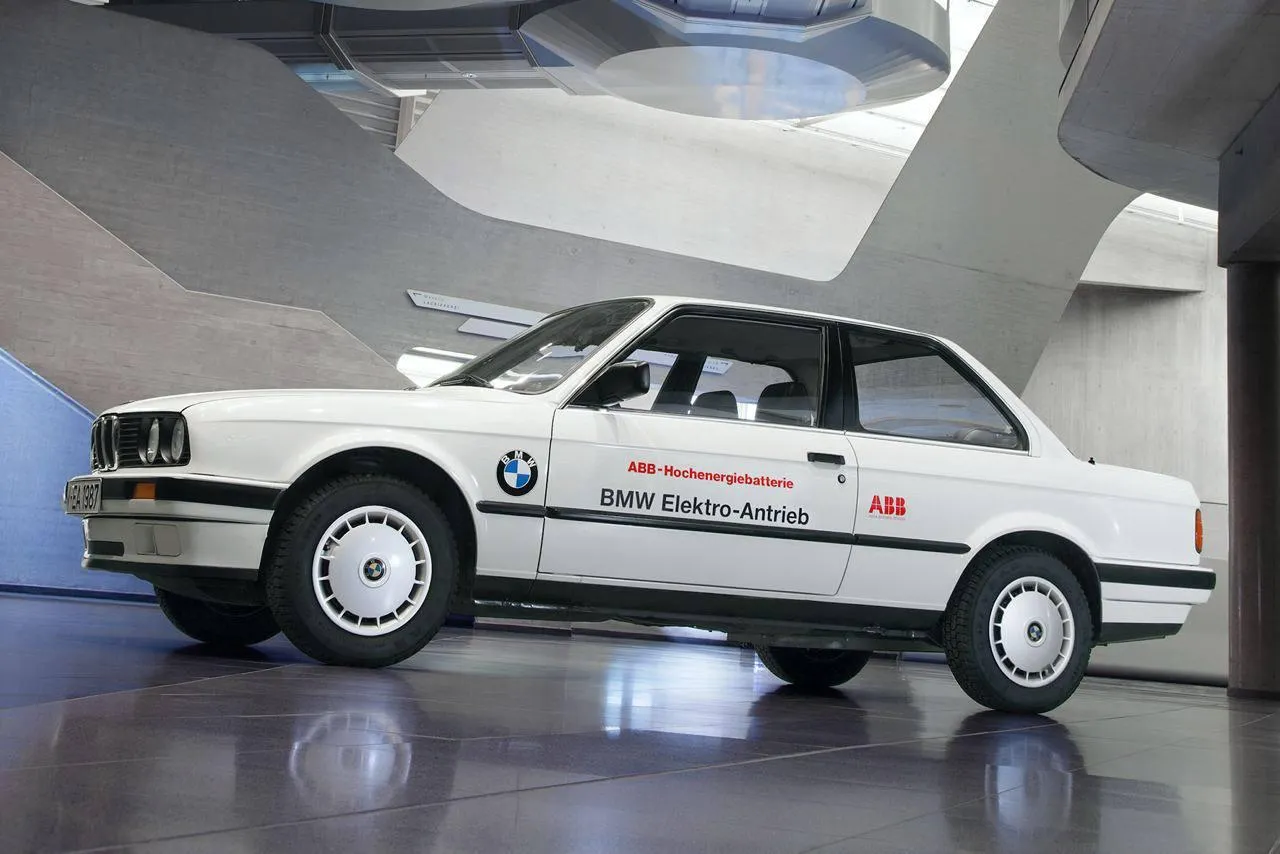 Bmw Historic Test Car Displayed in Museum Exhibit Image