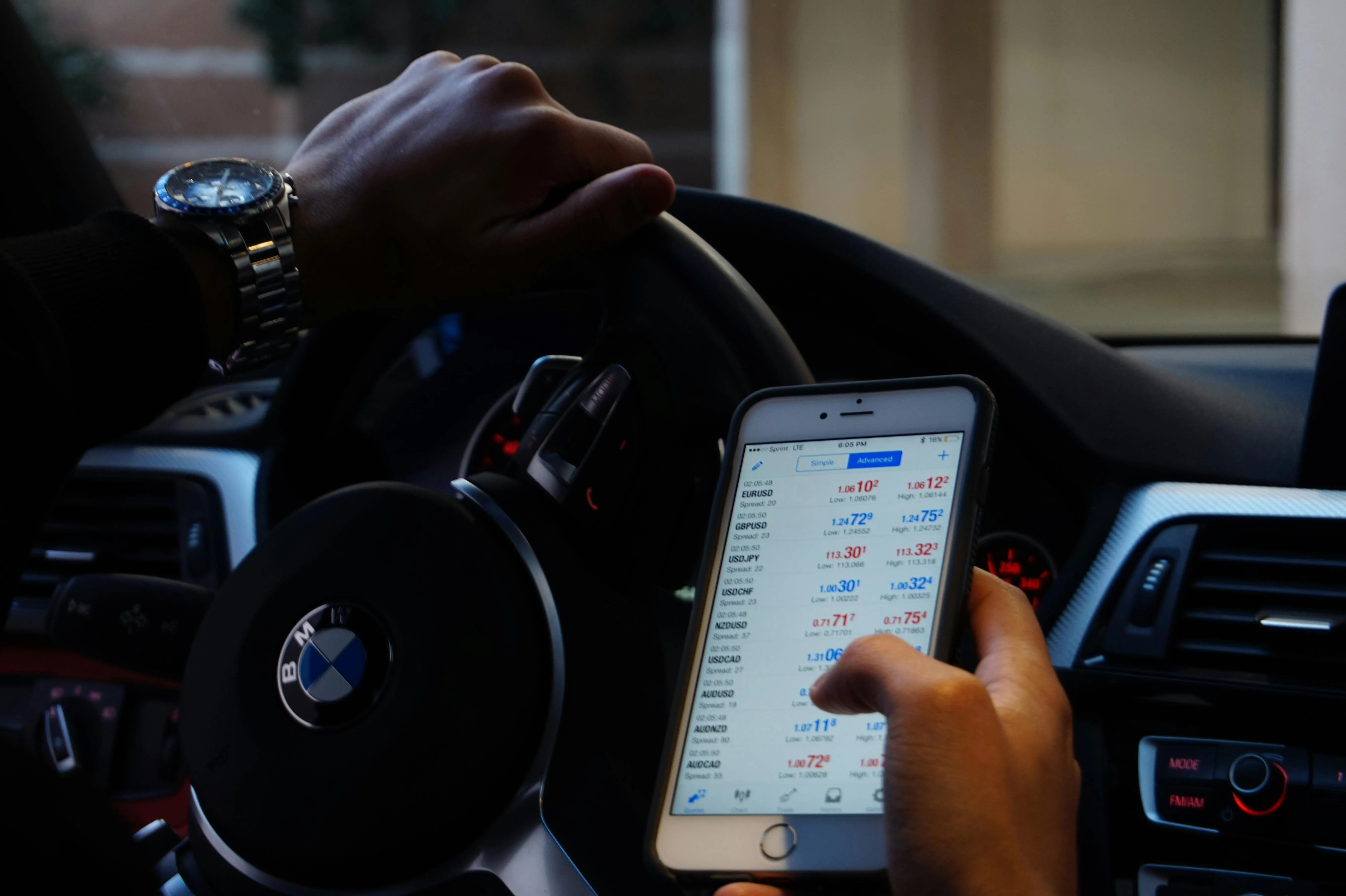 Bmw Infotainment System in Use While Driving Wallpaper
