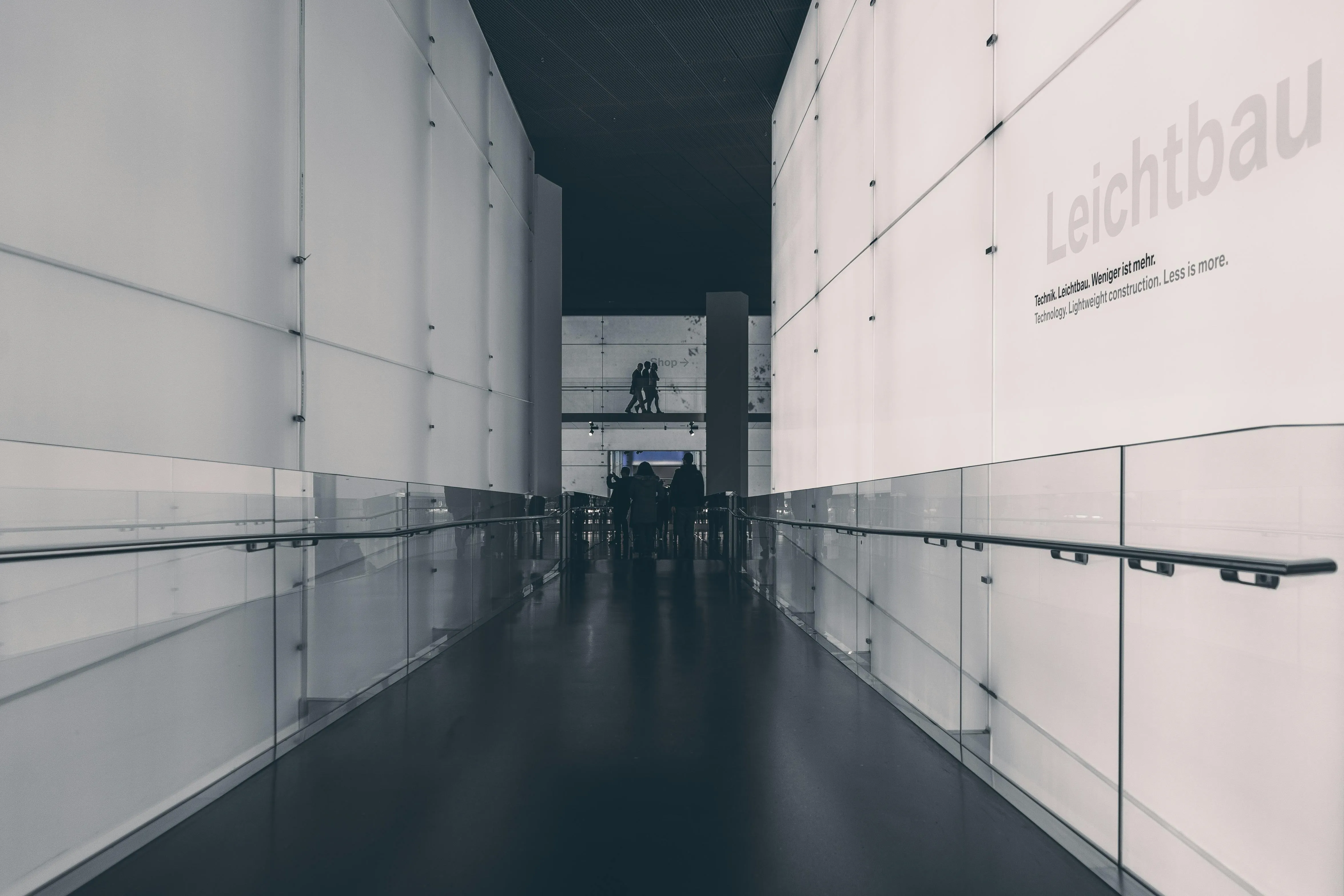 Bmw Museum Interior with White Walls and Minimal Design