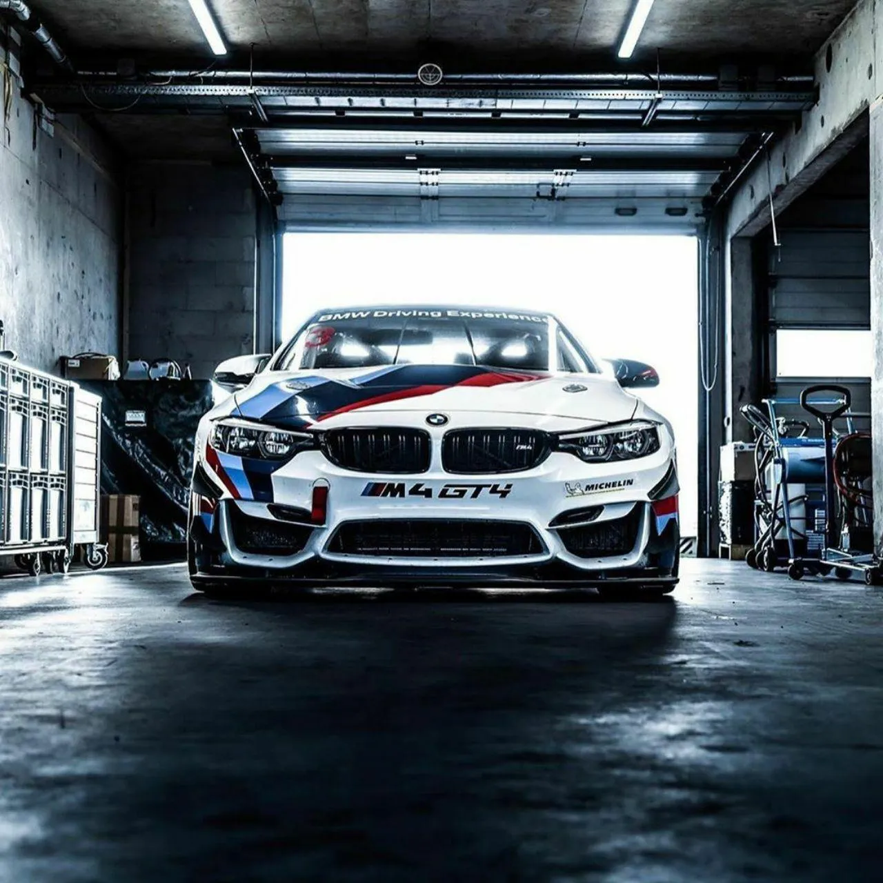 Bmw Police Car in a Garage For Action in a High Speed Chase