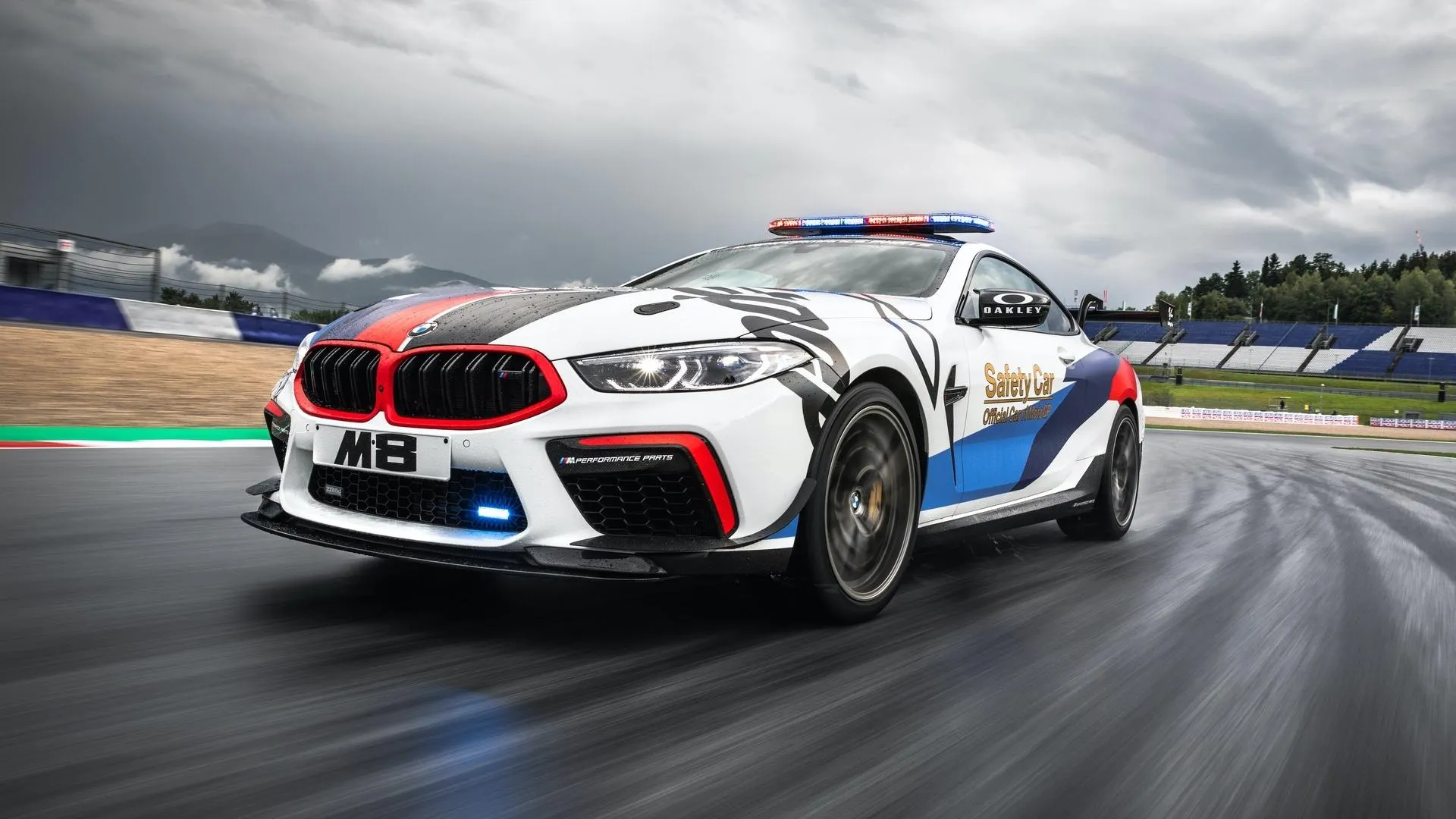 Bmw Race Car in Action on a Speedway Free 4K Wallpaper