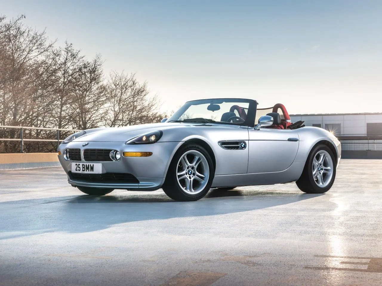 Bmw Roadster on Curvy Road with Beautiful Landscape
