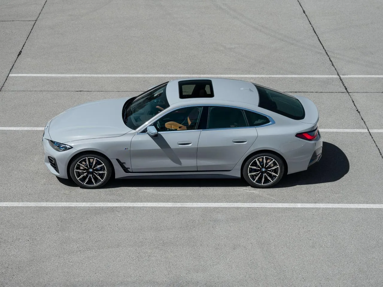Bmw Sedan in Minimalist Industrial Setting at Daylight