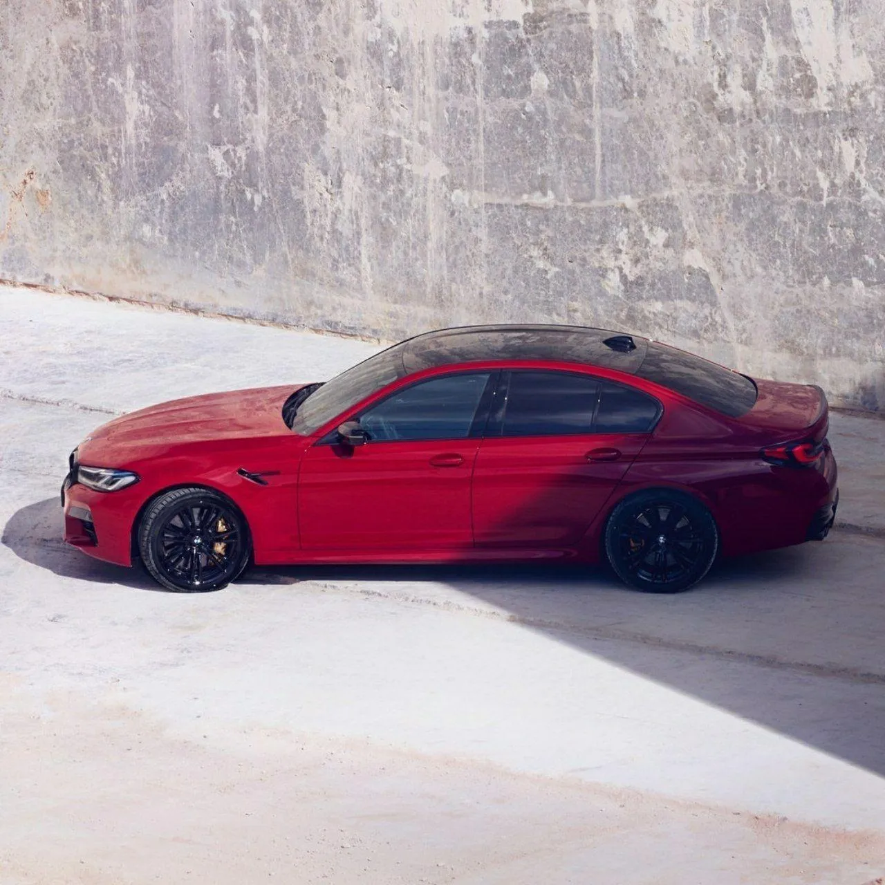 Bmw Sedan in Snowy Landscape with Cold Climate Backdrop