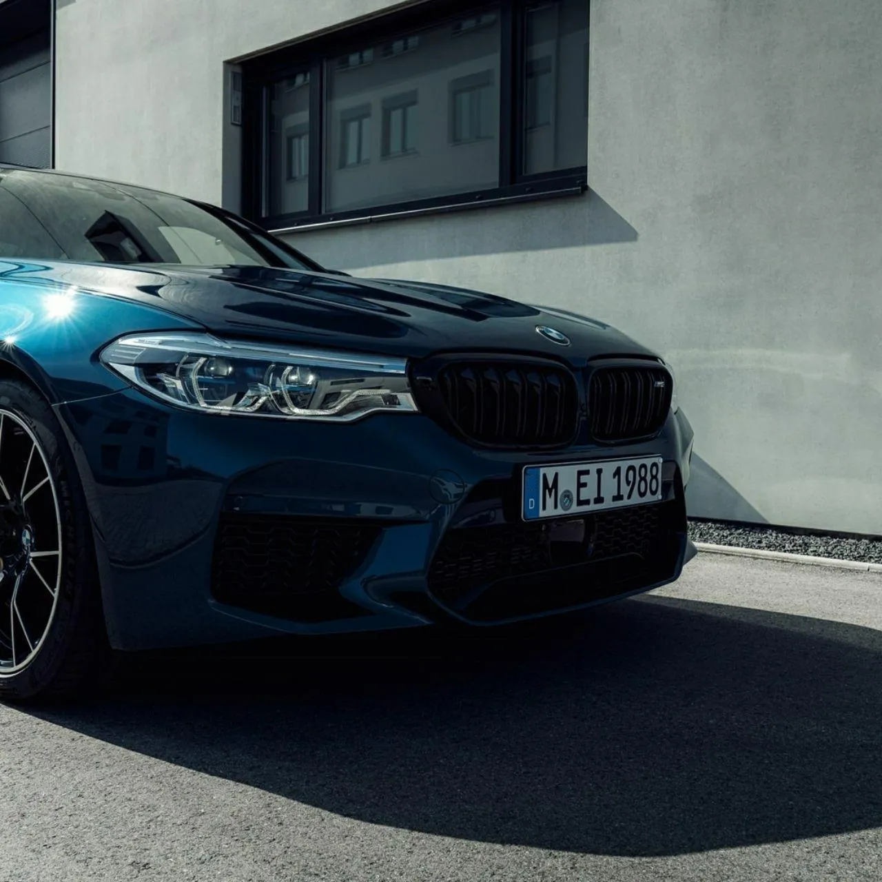 Bmw Sedan Parked in Urban Environment with Stylish Look