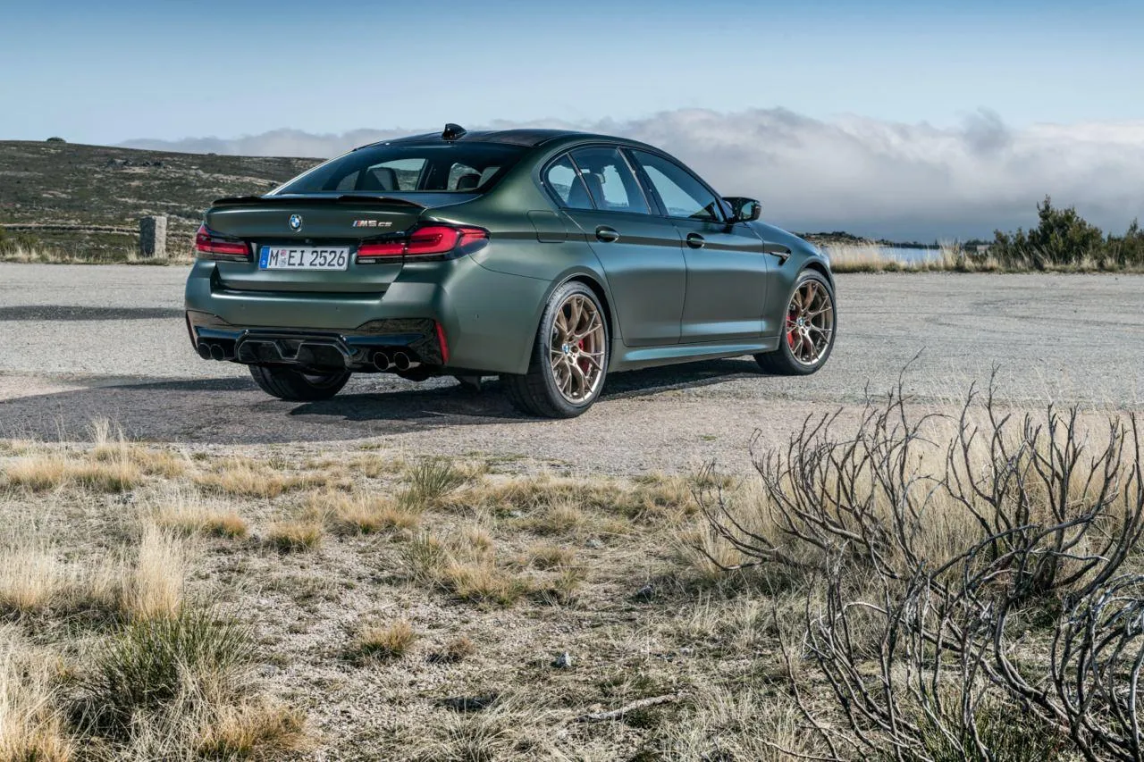 Bmw Sports Car in Desert Landscape with Rear Angle View