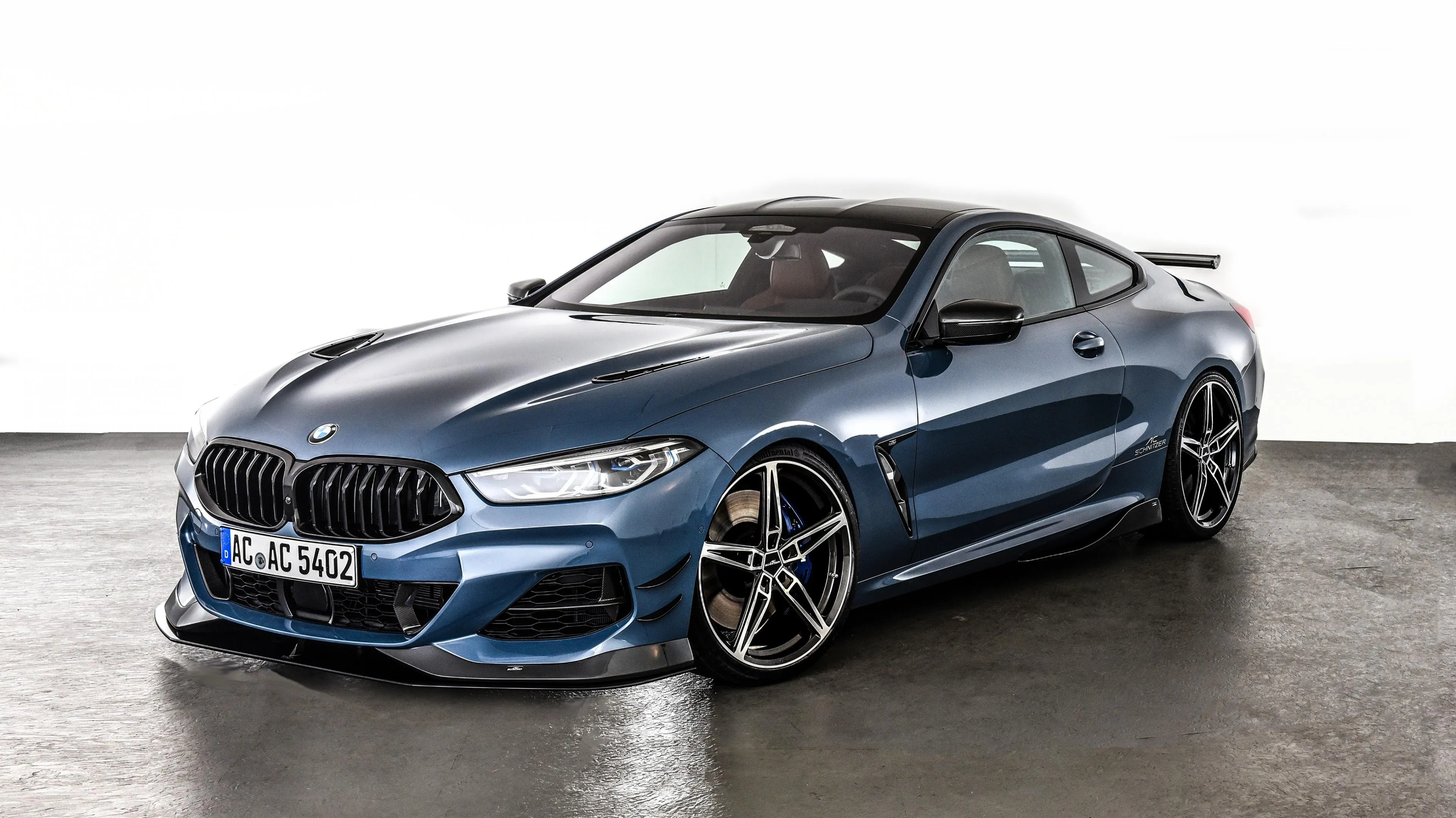 Bmw Sports Car in White Studio with Glossy Reflections