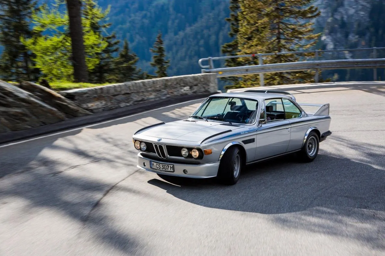Bmw Sports Sedan Navigating Winding Mountain Roads