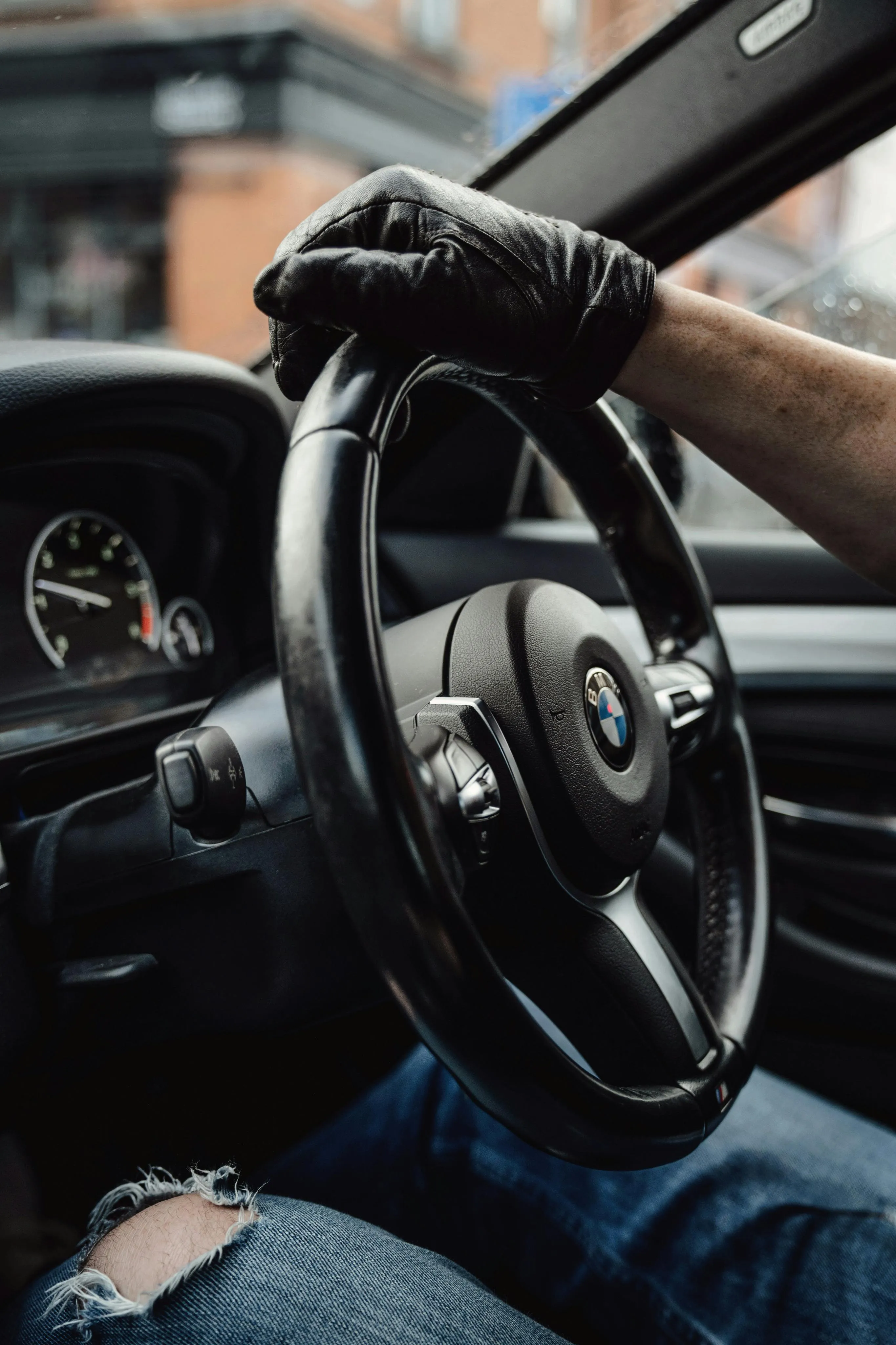 Bmw Steering Wheel Interior Close Up with Driver Wallpaper