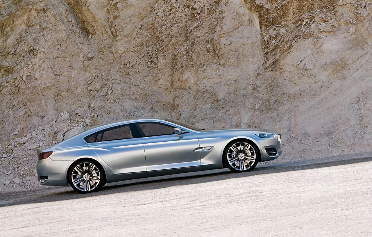 Bmw Stylish Sedan on the Road with Desert Backdrop