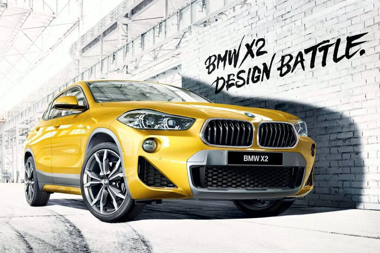Bmw X2 in Yellow with Creative Design Battle Theme