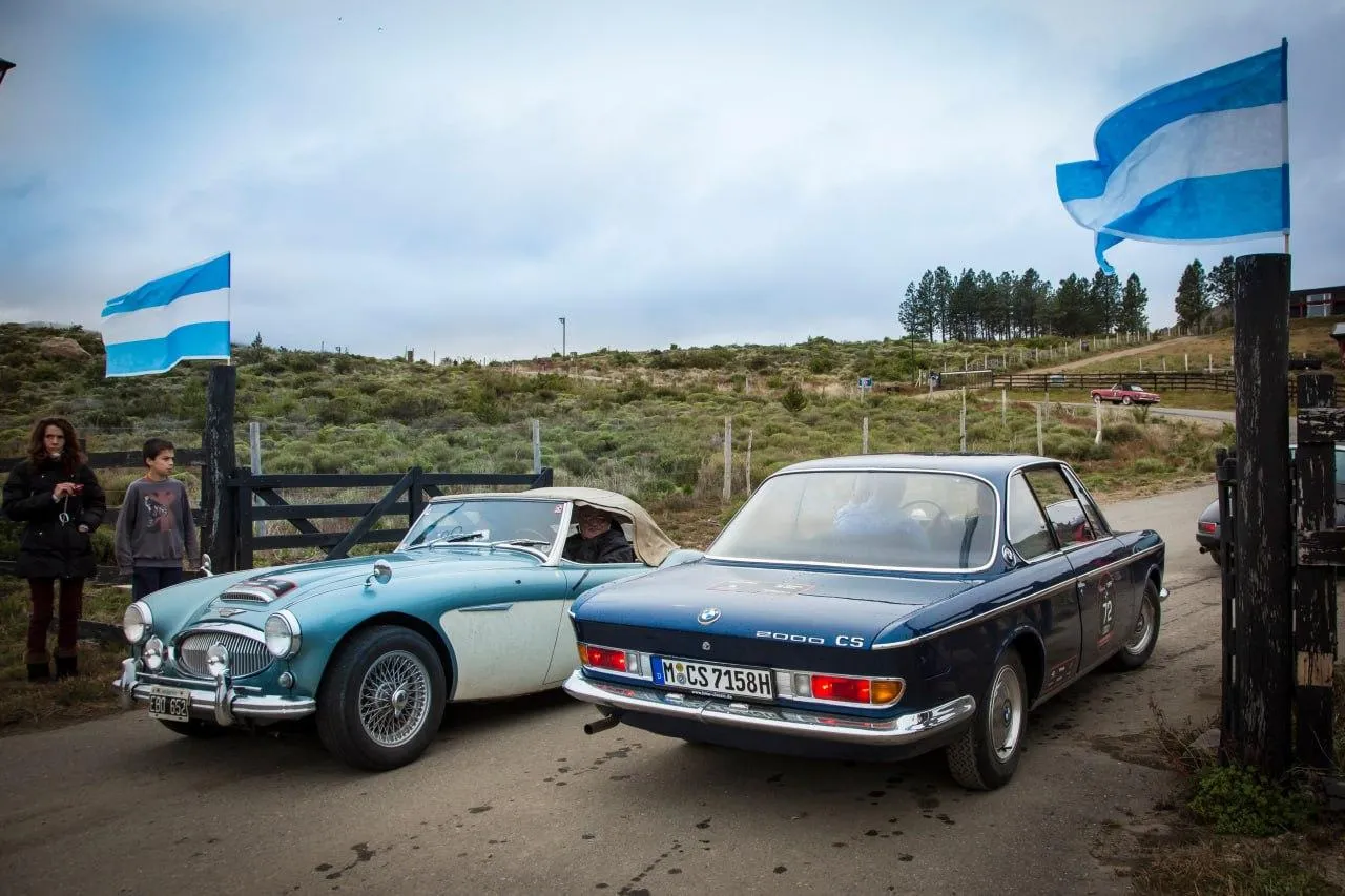 Classic Bmw Cars Parked Outdoors with Flags Flying Hd