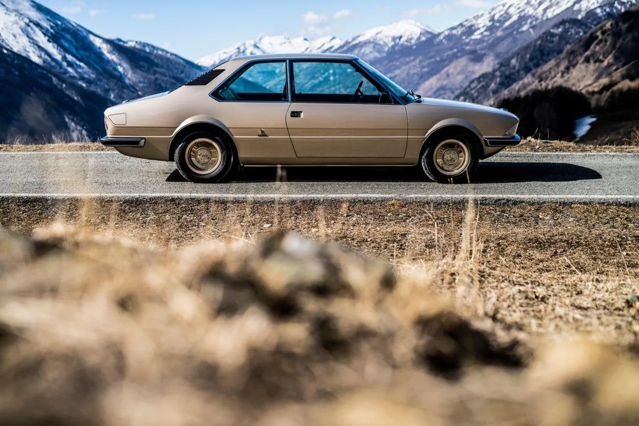 Classic Bmw Convertible Driving on Scenic Desert Road