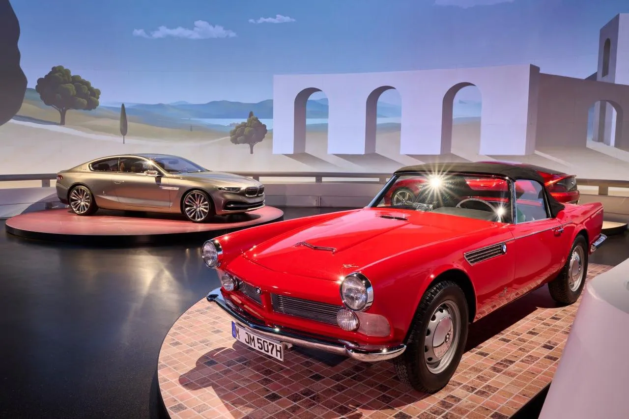 Classic Bmw Displayed in Artistic Bright Environment