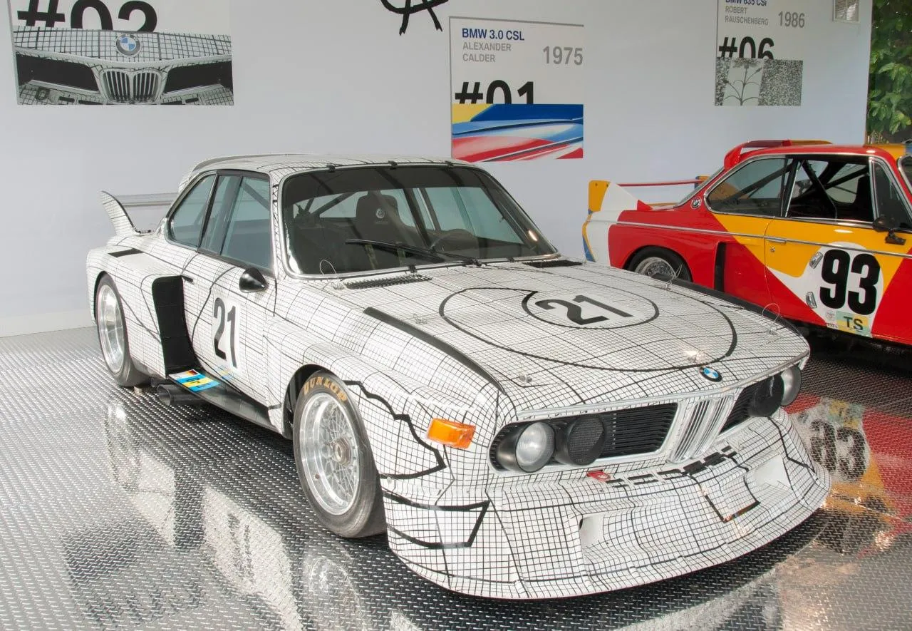 Classic Bmw Race Car with Unique Art and Racing Decals
