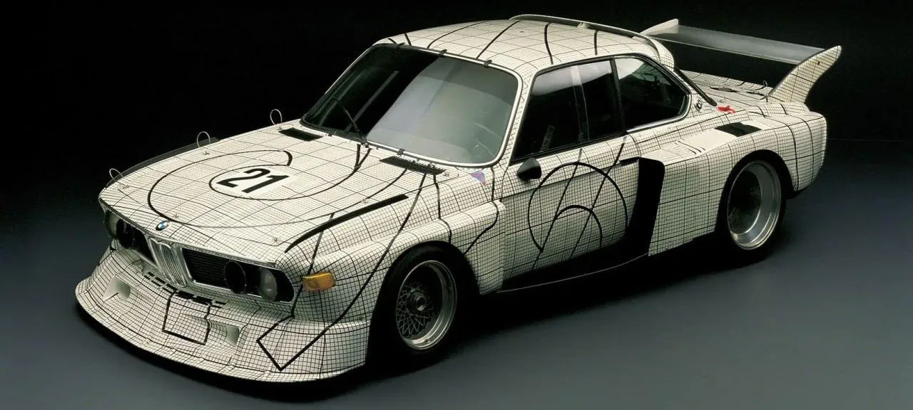 Classic Bmw Race Car with Unique Black and White Livery