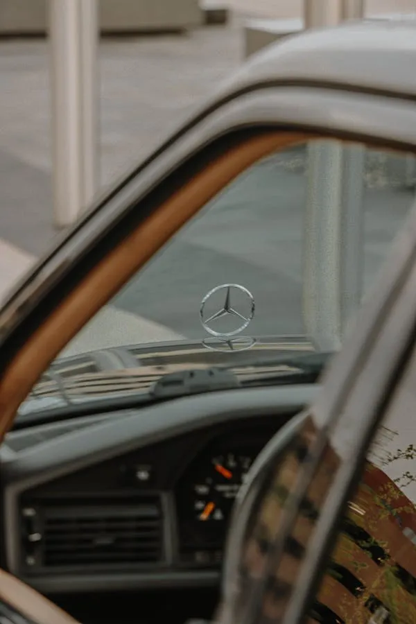 Classic Mercedes Dashboard and Steering Wheel View