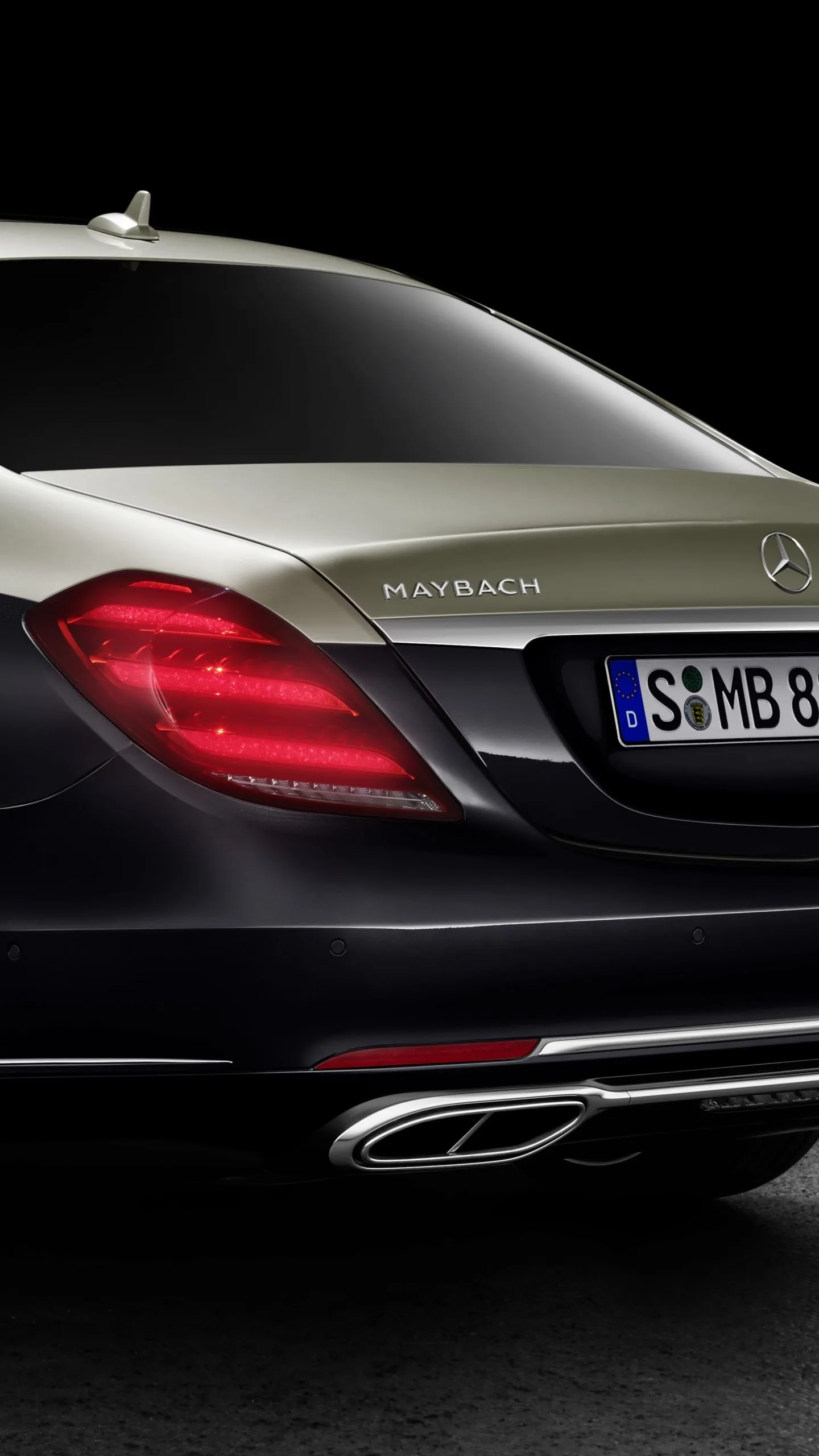Close Up of Black Mercedes S Class Luxury Model image