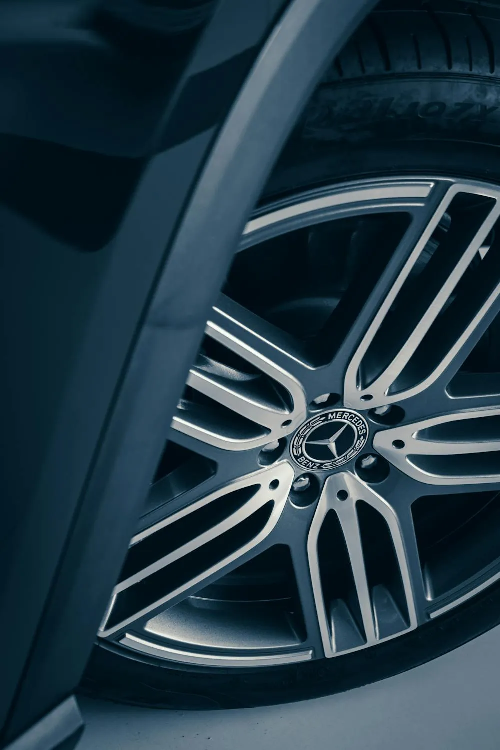 Close Up of Mercedes AMG Wheel and Brake System Wallpaper