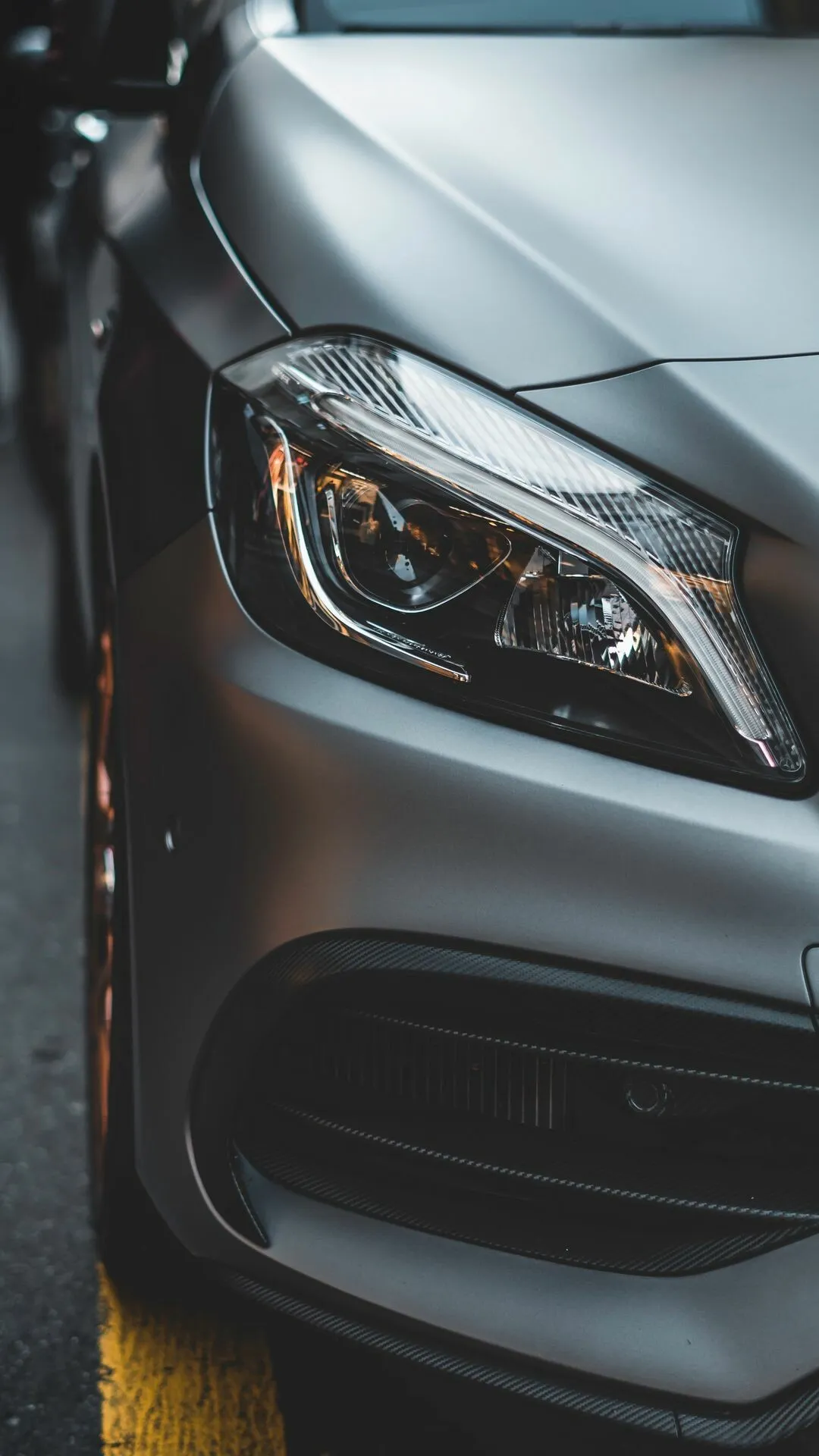 Close Up Shot of Mercedes Benz Headlight and Grille image