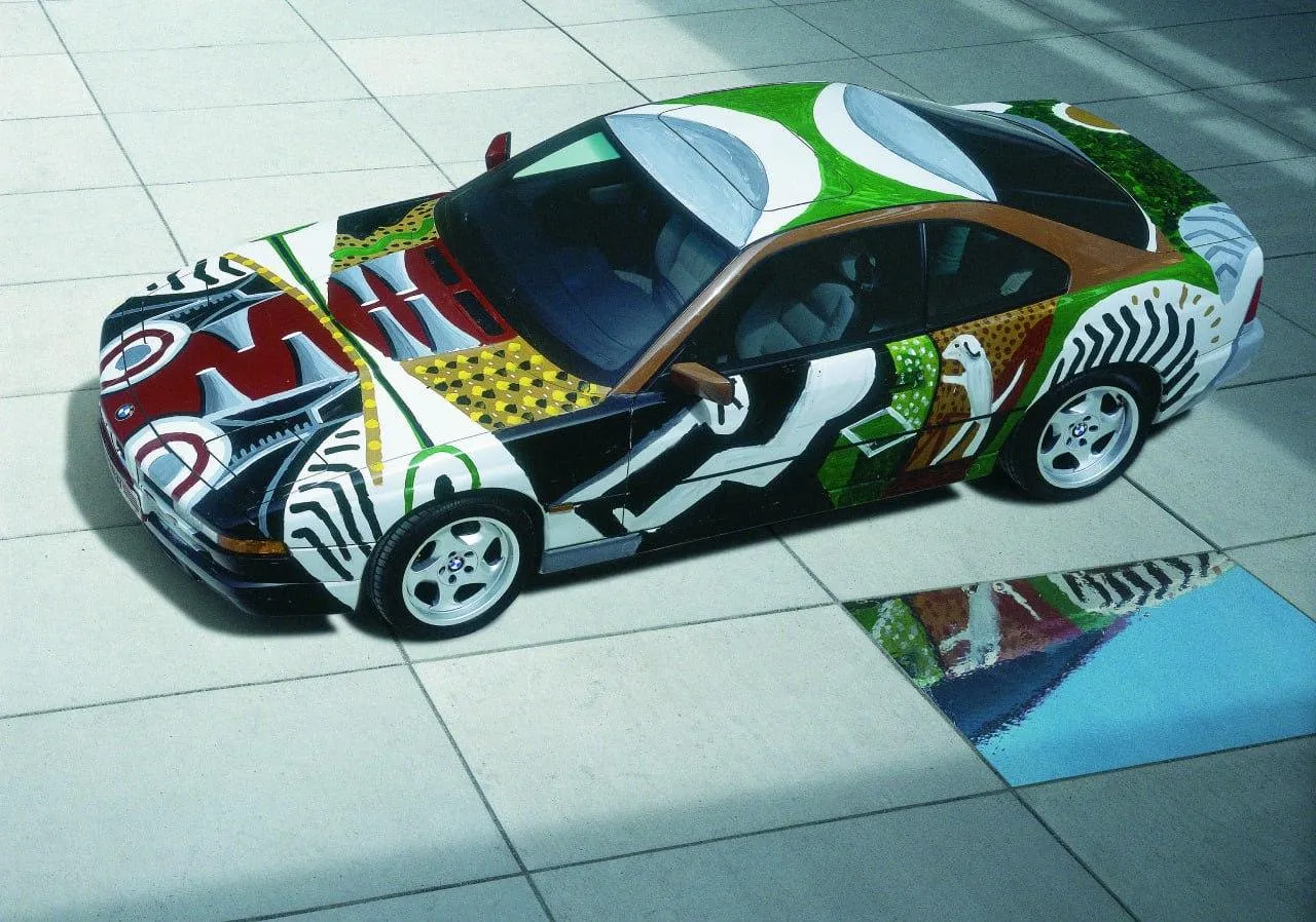 Colorful Artistic Bmw Car Parked on Exhibition Floor