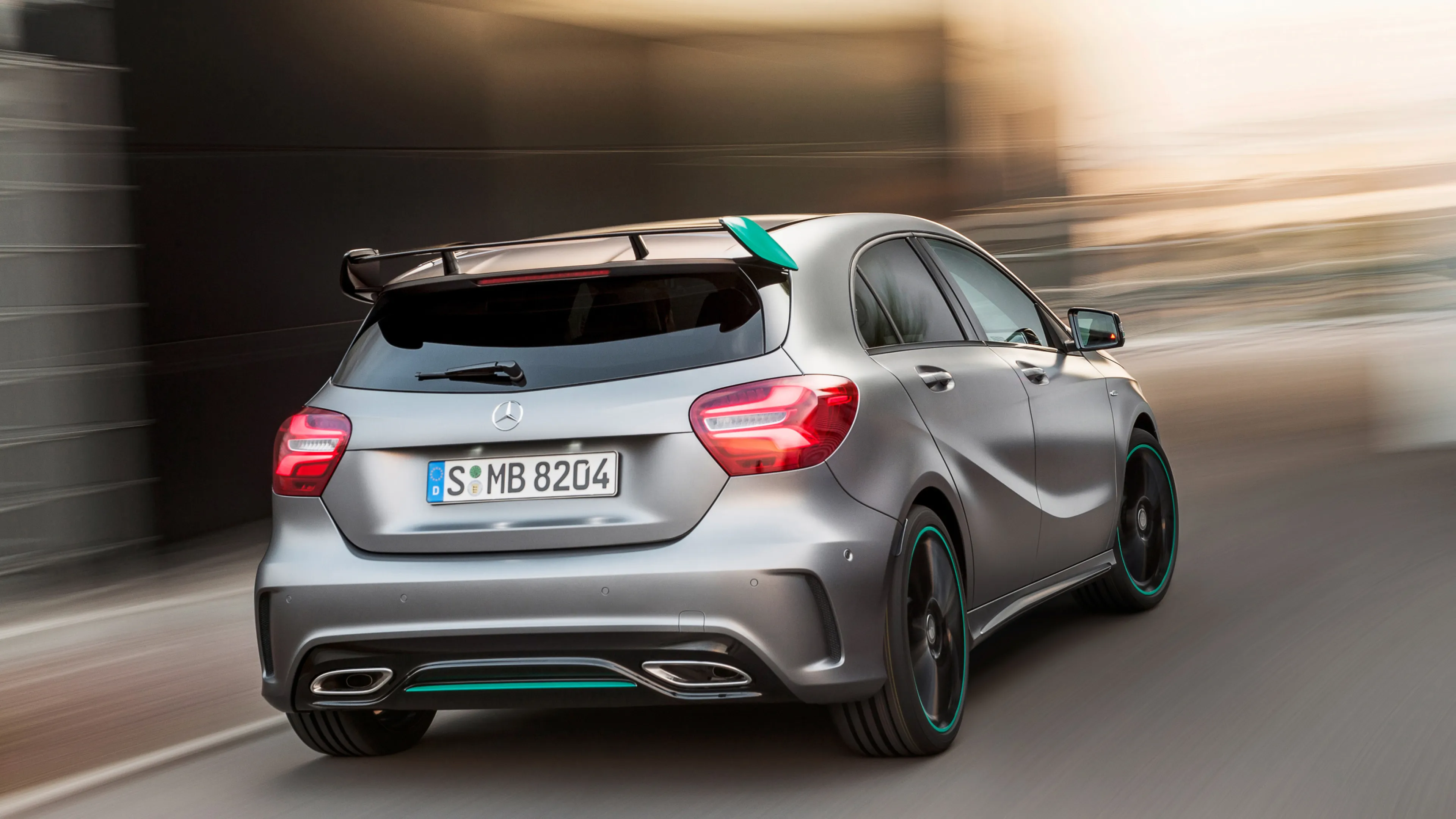 Compact Mercedes Benz Hatchback with Rear Design Wallpaper