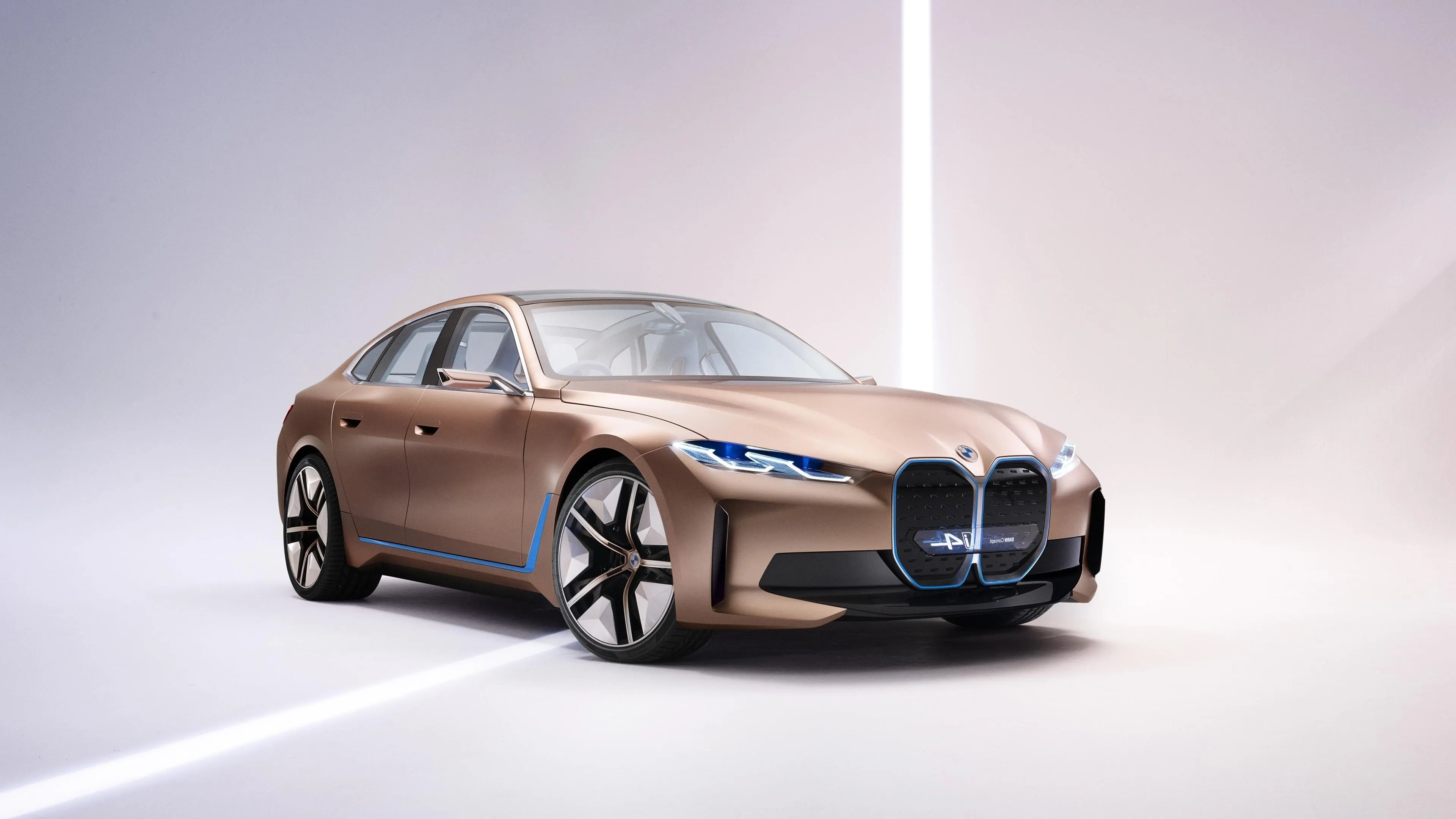 Concept Bmw Car Under Spotlights in Showroom Display