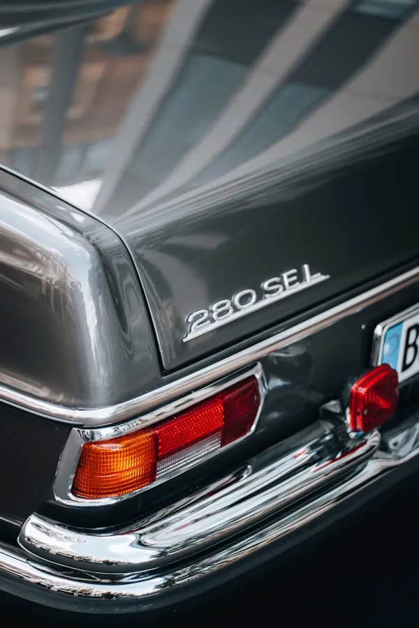 Detailed Look at Mercedes Benz 280sel Rear Design Wallpaper