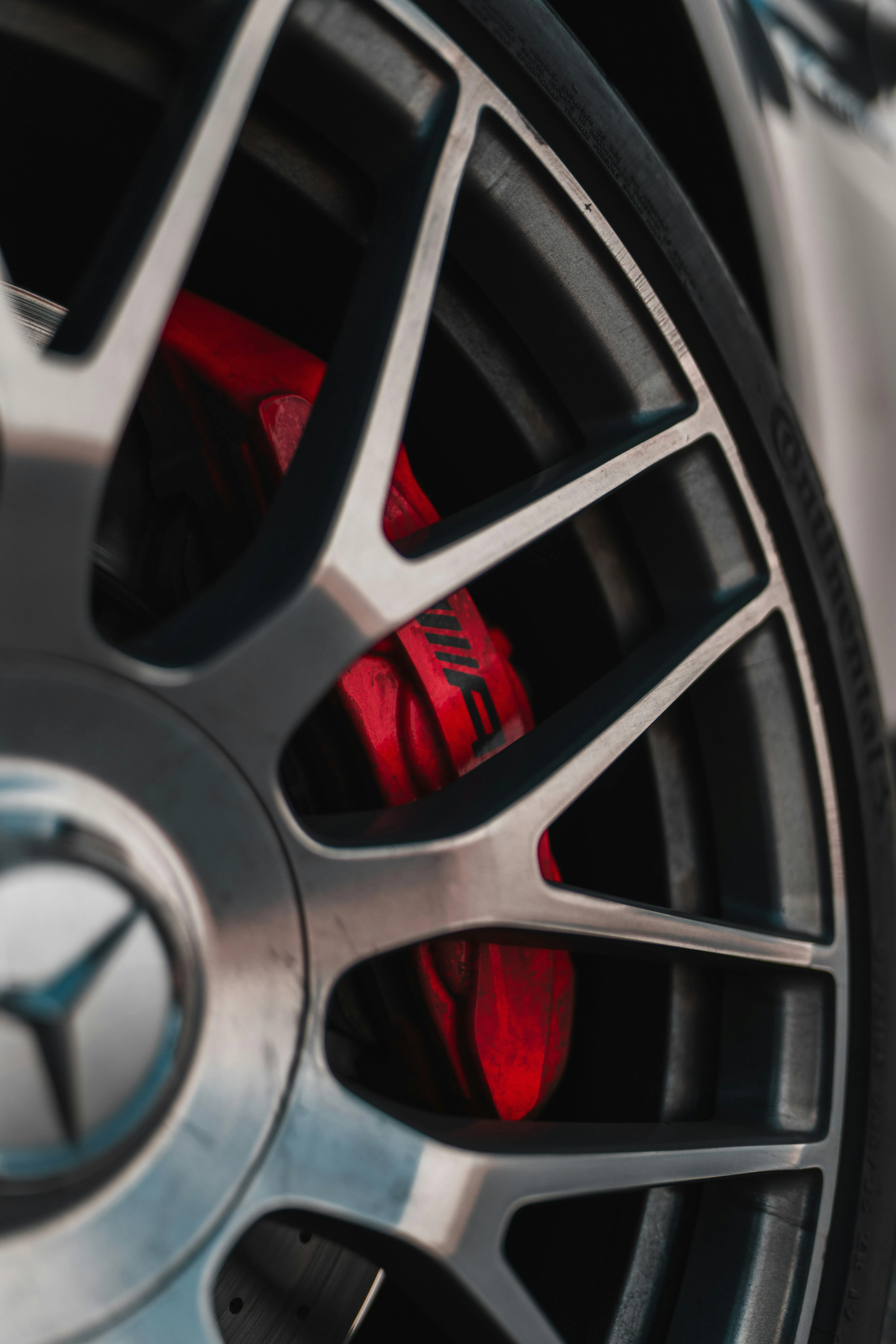 Detailed Mercedes AMG Alloy Wheel Close Up Wallpaper