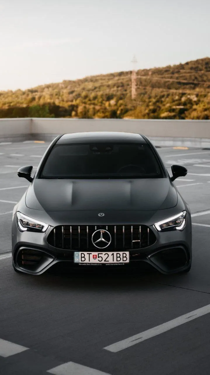 Front View of Mercedes AMG in Parking Garage Wallpaper
